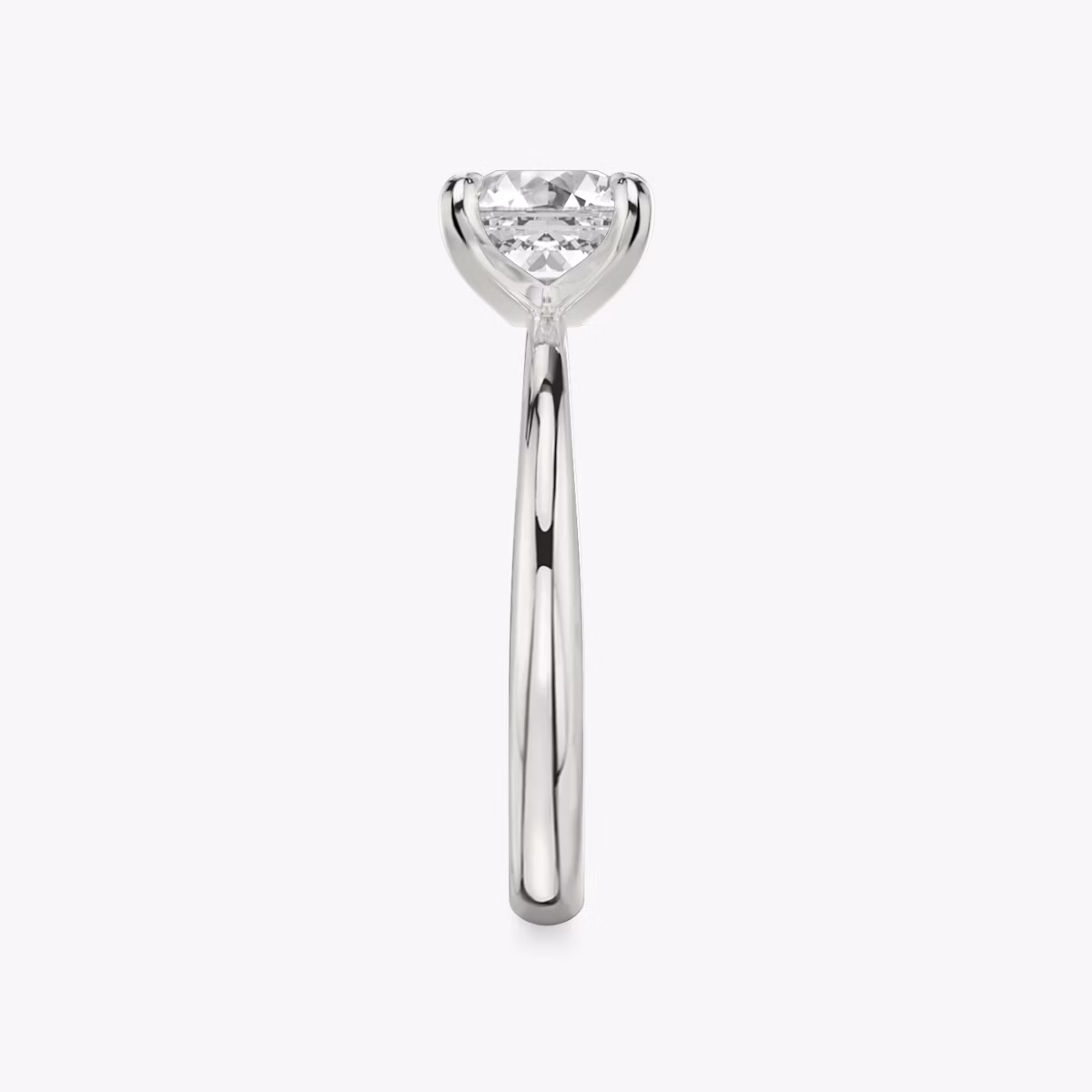 The Tapered Classic | Asscher | 18k | White Gold | bandAccent: Plain | diamondOrientation: vertical | caratWeight: other