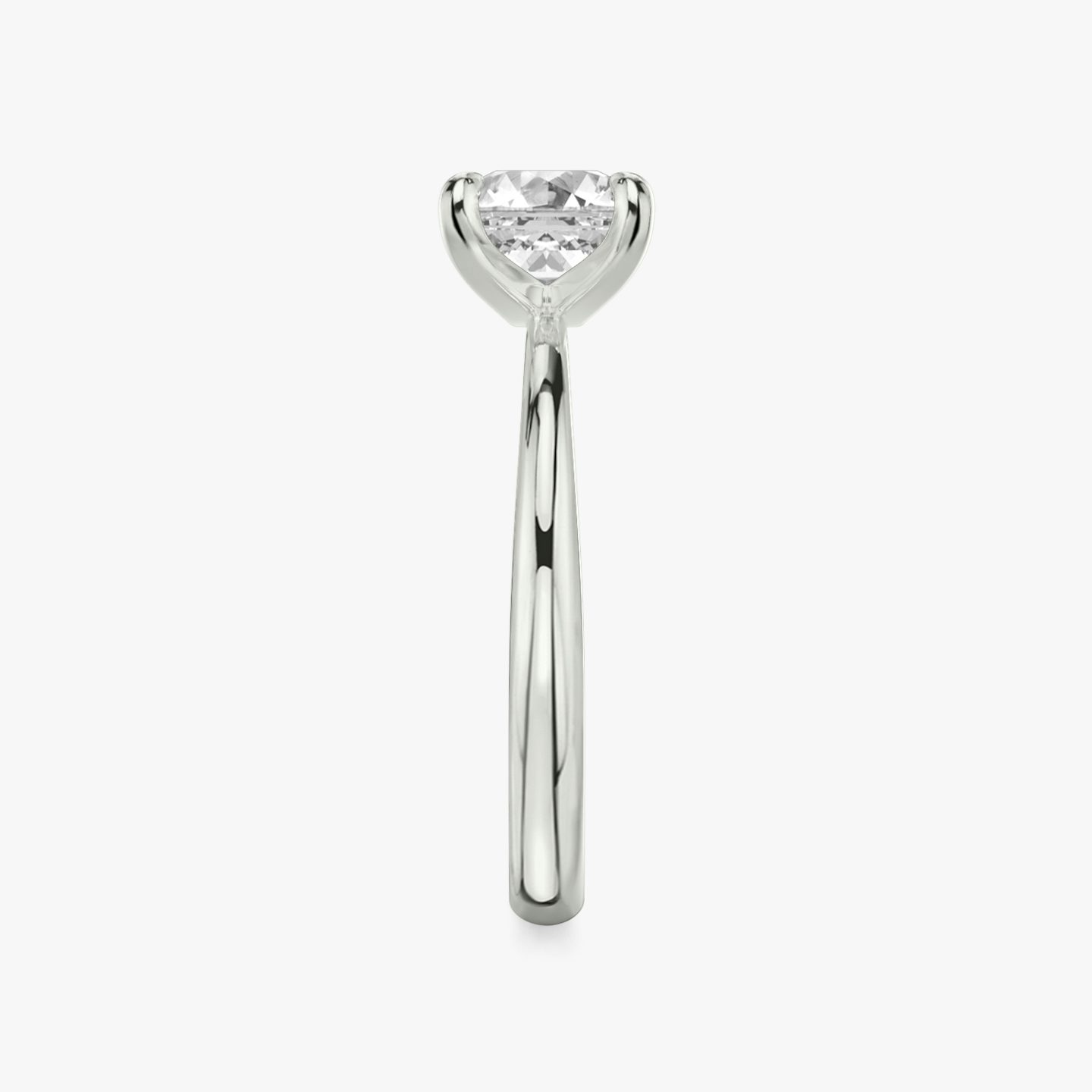 Tapered Classic | Asscher | Platin | bandAccent: Ohne Pavé-Besatz | diamondOrientation: vertical | caratWeight: other