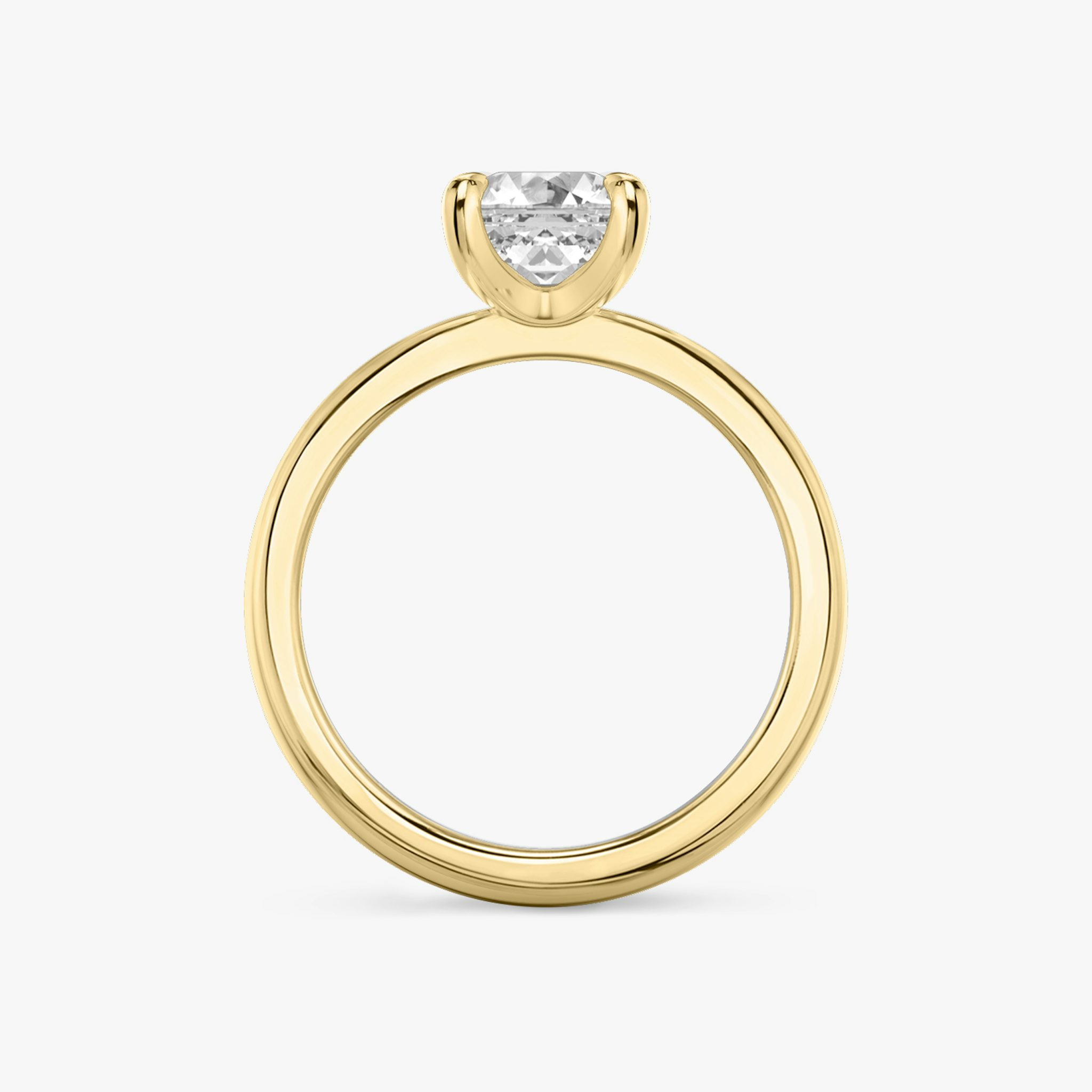 The Tapered Classic | Asscher | 18k | Yellow Gold | bandAccent: Plain | diamondOrientation: vertical | caratWeight: other