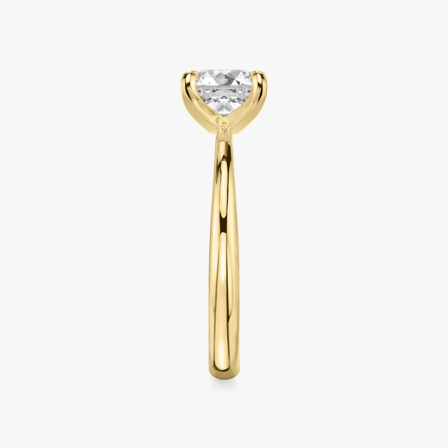 Tapered Classic | Asscher | 18k | Gelbgold | bandAccent: Ohne Pavé-Besatz | diamondOrientation: vertical | caratWeight: other