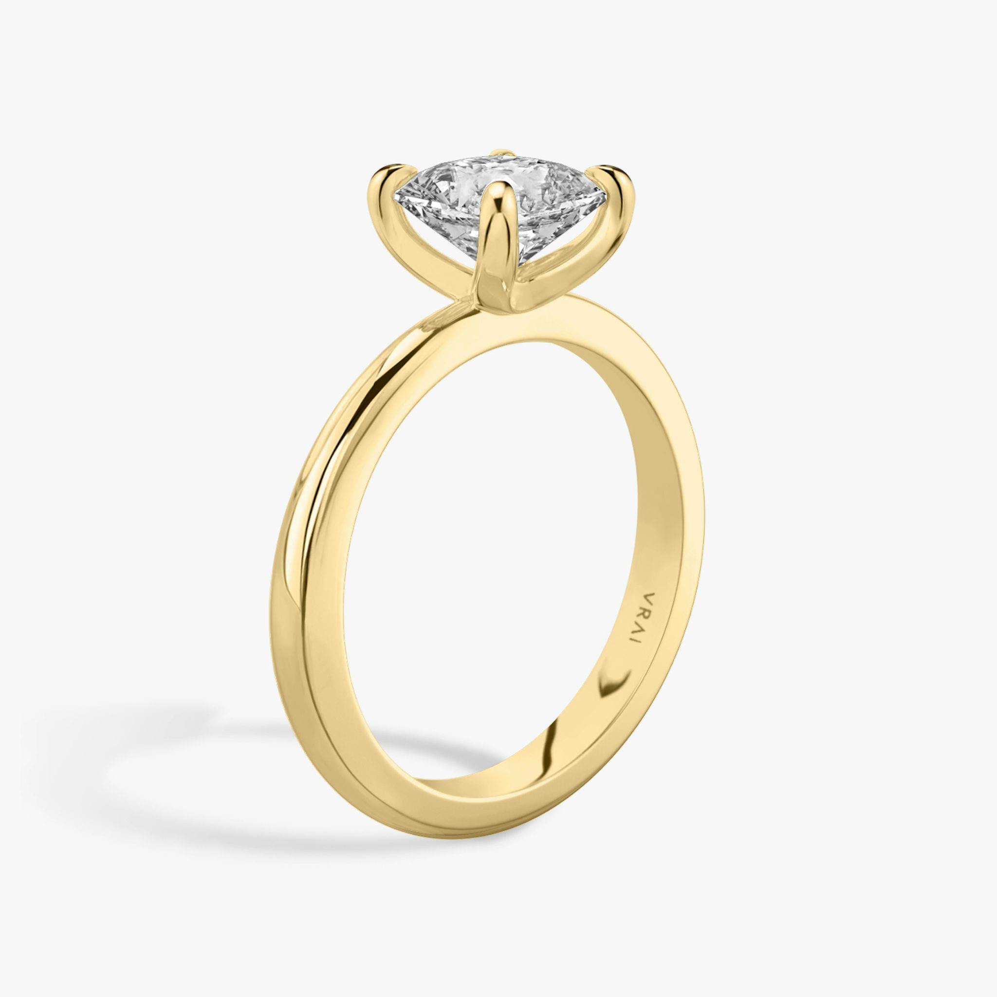 The Tapered Classic | Asscher | 18k | Yellow Gold | bandAccent: Plain | diamondOrientation: vertical | caratWeight: other