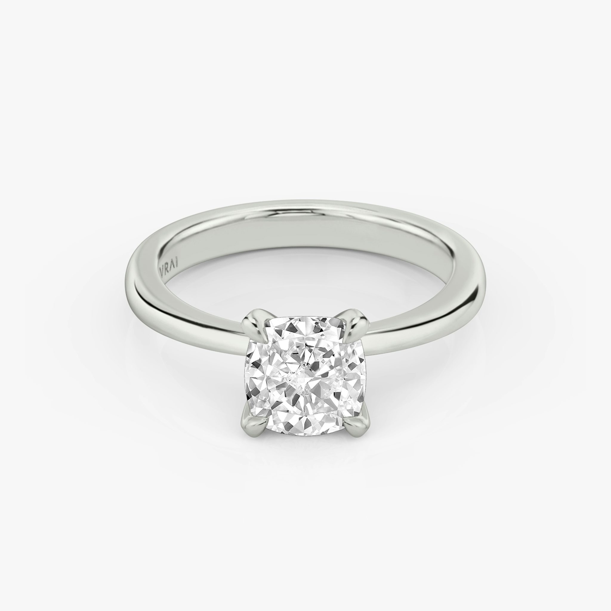 The Tapered Classic | Cushion | Platinum | bandAccent: Plain | diamondOrientation: vertical | caratWeight: other