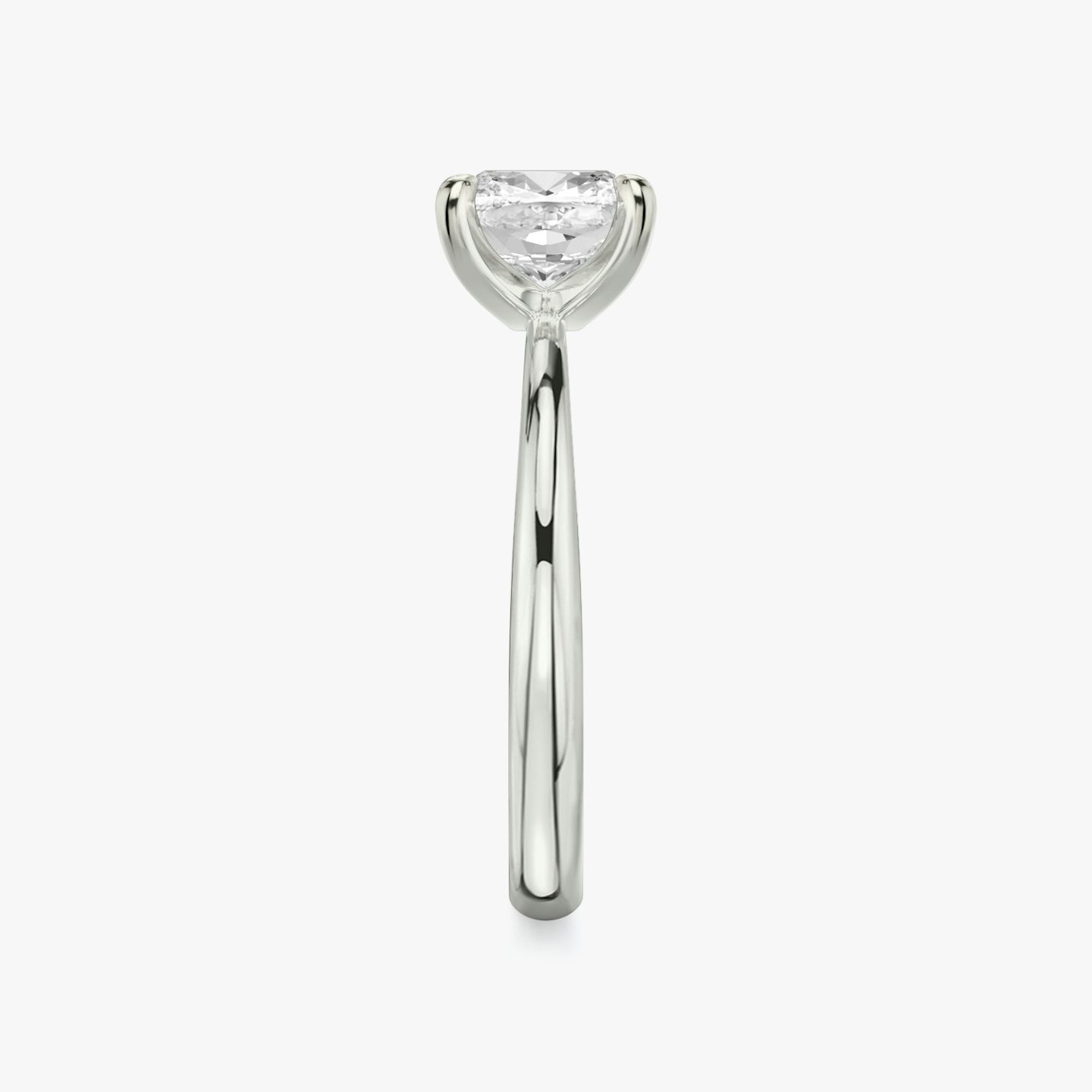Tapered Classic | Cushion | 18k | Weißgold | bandAccent: Ohne Pavé-Besatz | diamondOrientation: vertical | caratWeight: other