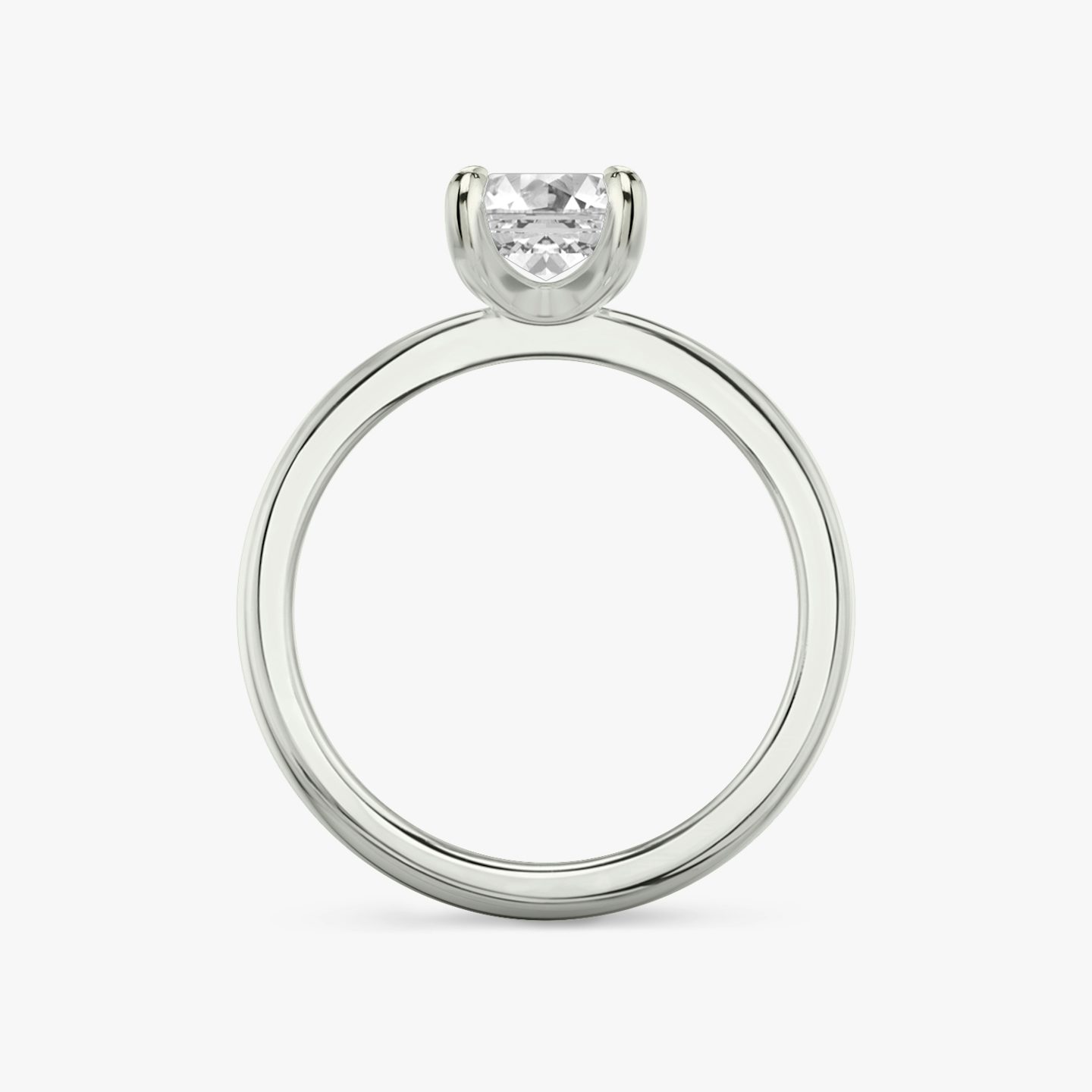 Anillo de compromiso Tapered Classic | Esmeralda | Platino | bandAccent: Simple | diamondOrientation: vertical | caratWeight: other