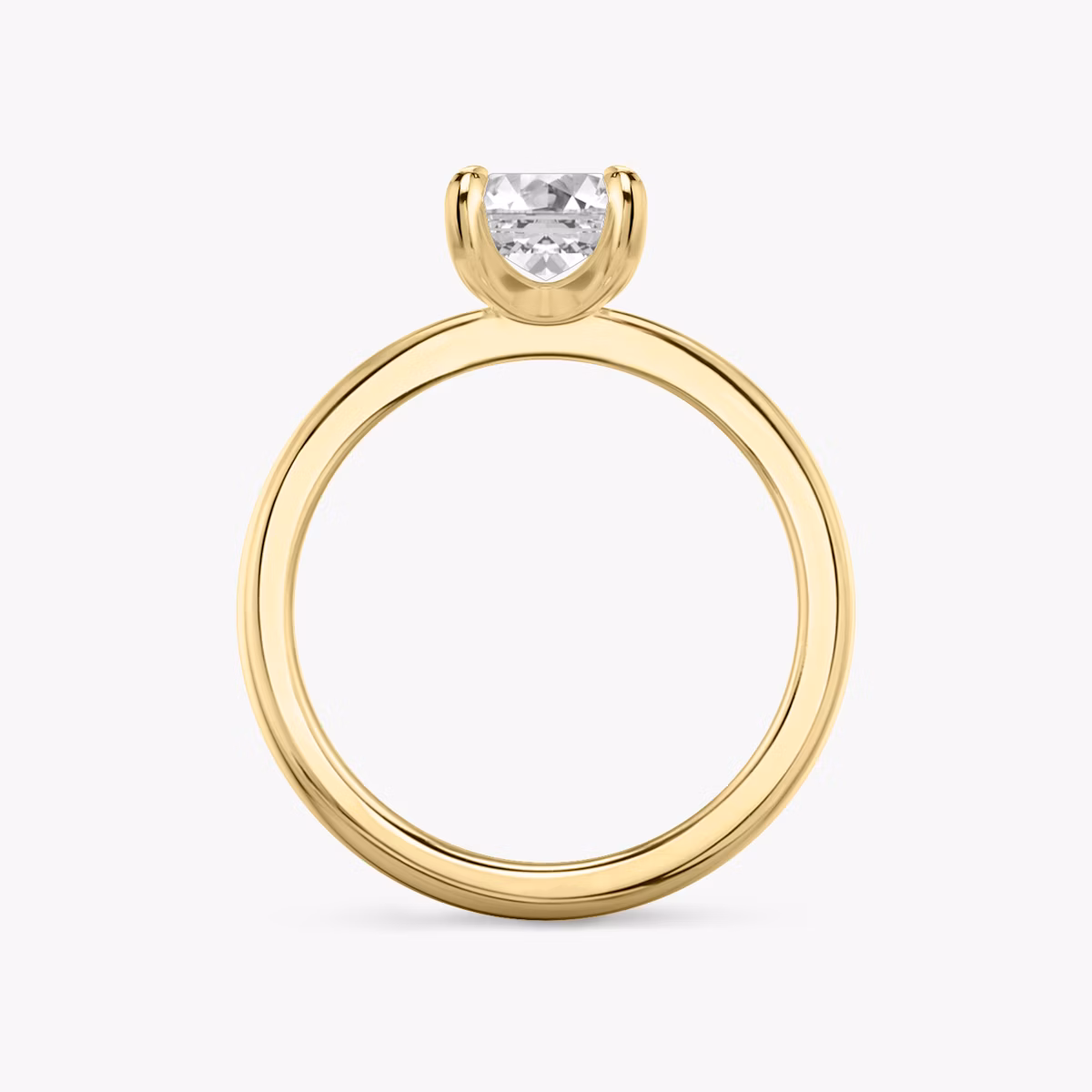 The Tapered Classic | Emerald | 18k | Yellow Gold | bandAccent: Plain | diamondOrientation: vertical | caratWeight: other