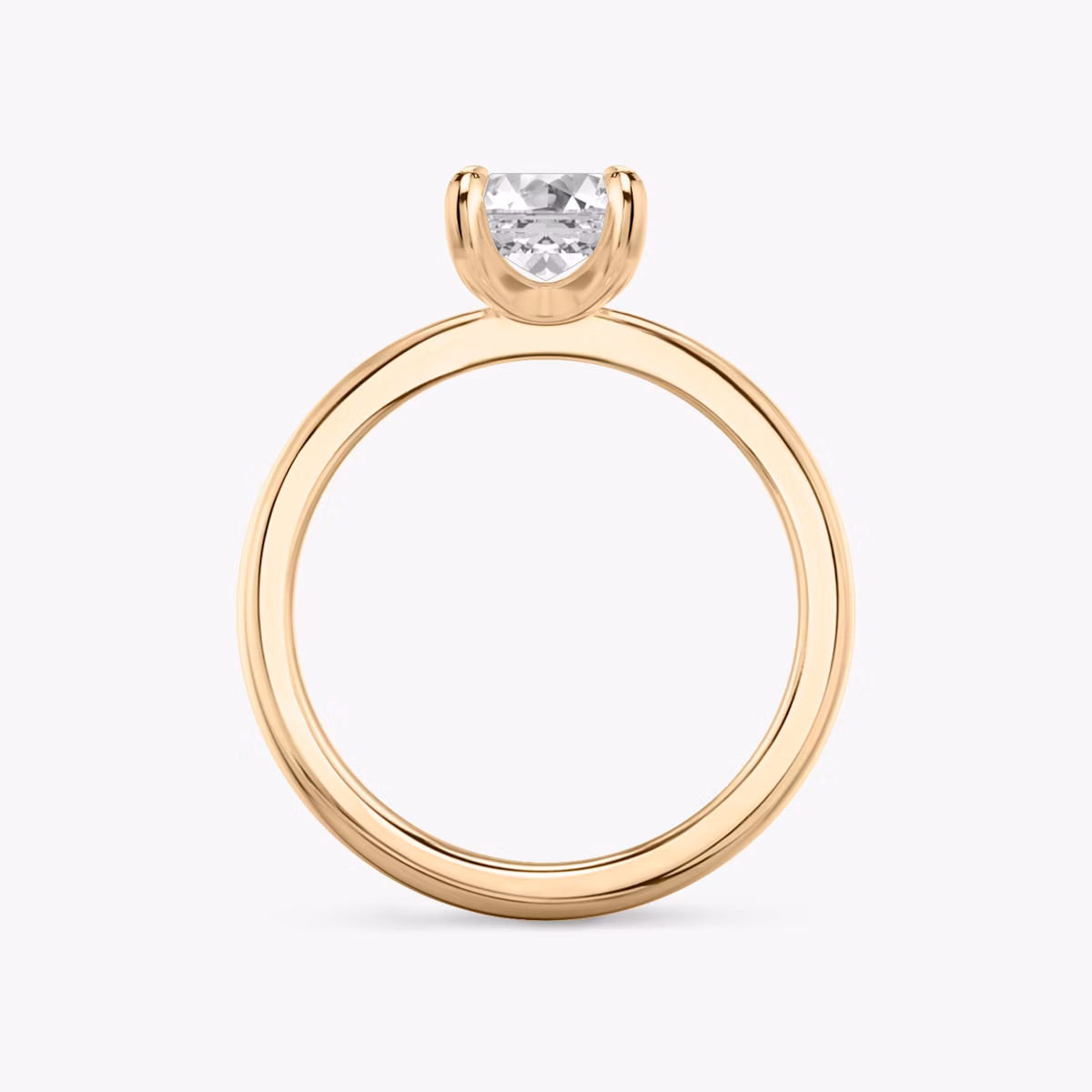 Tapered Classic | Emerald | 14k | Roségold | bandAccent: Ohne Pavé-Besatz | diamondOrientation: vertical | caratWeight: other