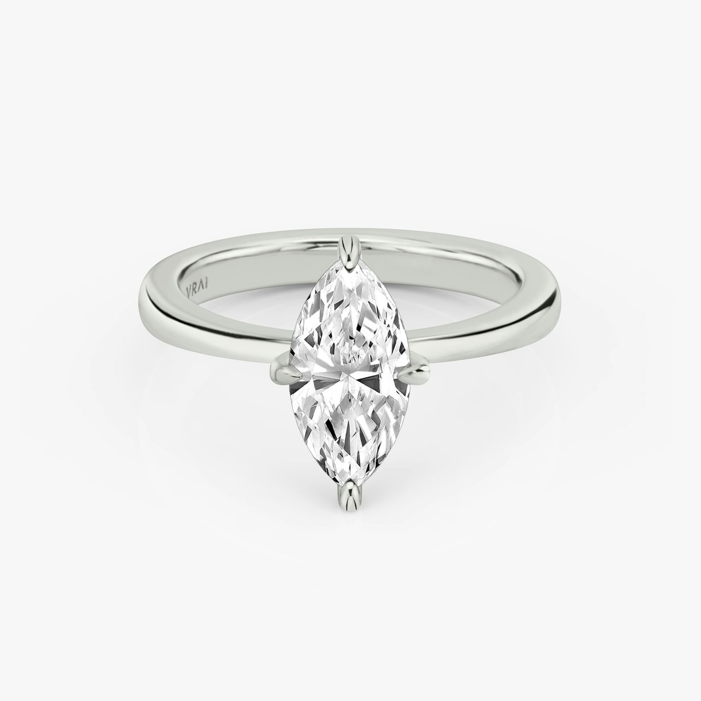 The Tapered Classic | Marquise | Platinum | bandAccent: Plain | diamondOrientation: vertical | caratWeight: other