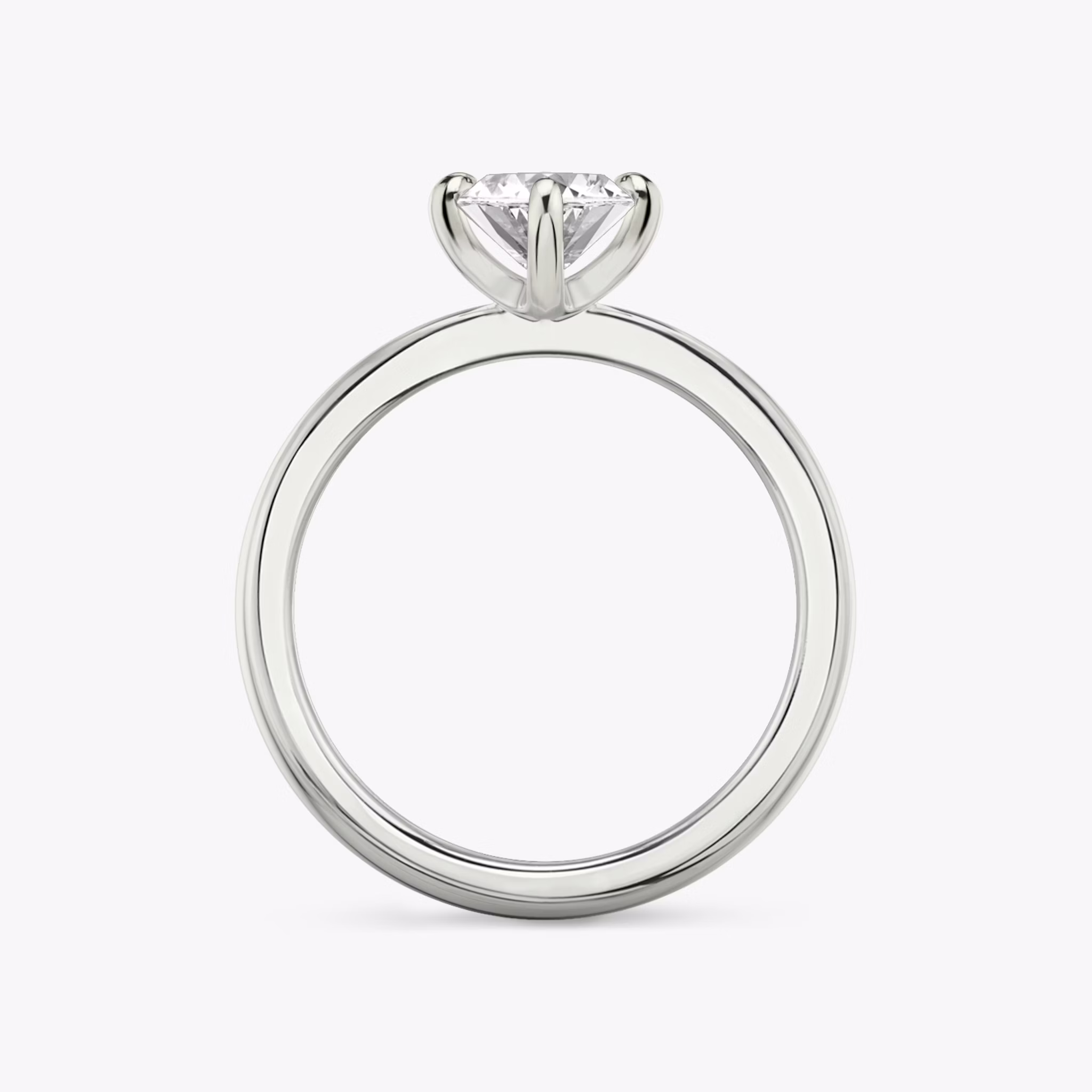 The Tapered Classic | Marquise | 18k | White Gold | bandAccent: Plain | diamondOrientation: vertical | caratWeight: other