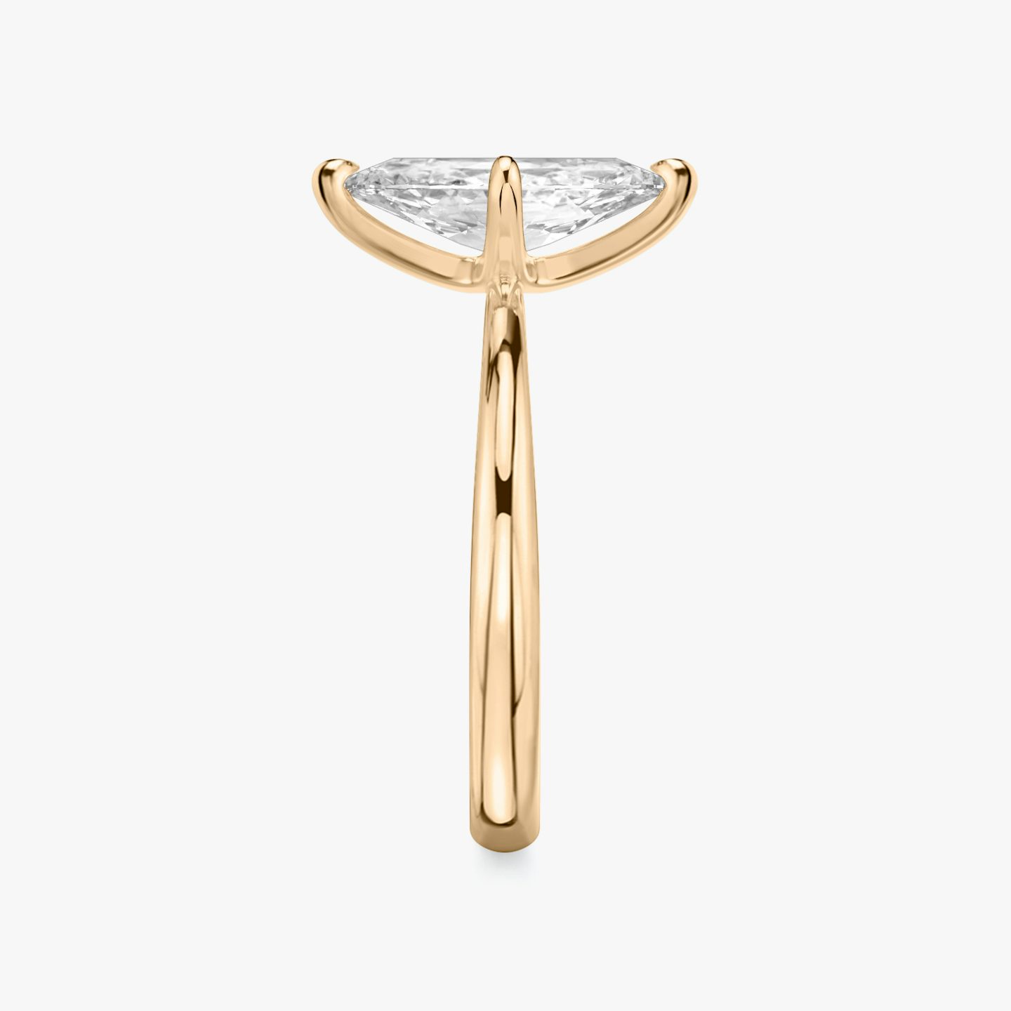 The Tapered Classic | Marquise | 14k | Rose Gold | bandAccent: Plain | diamondOrientation: vertical | caratWeight: other