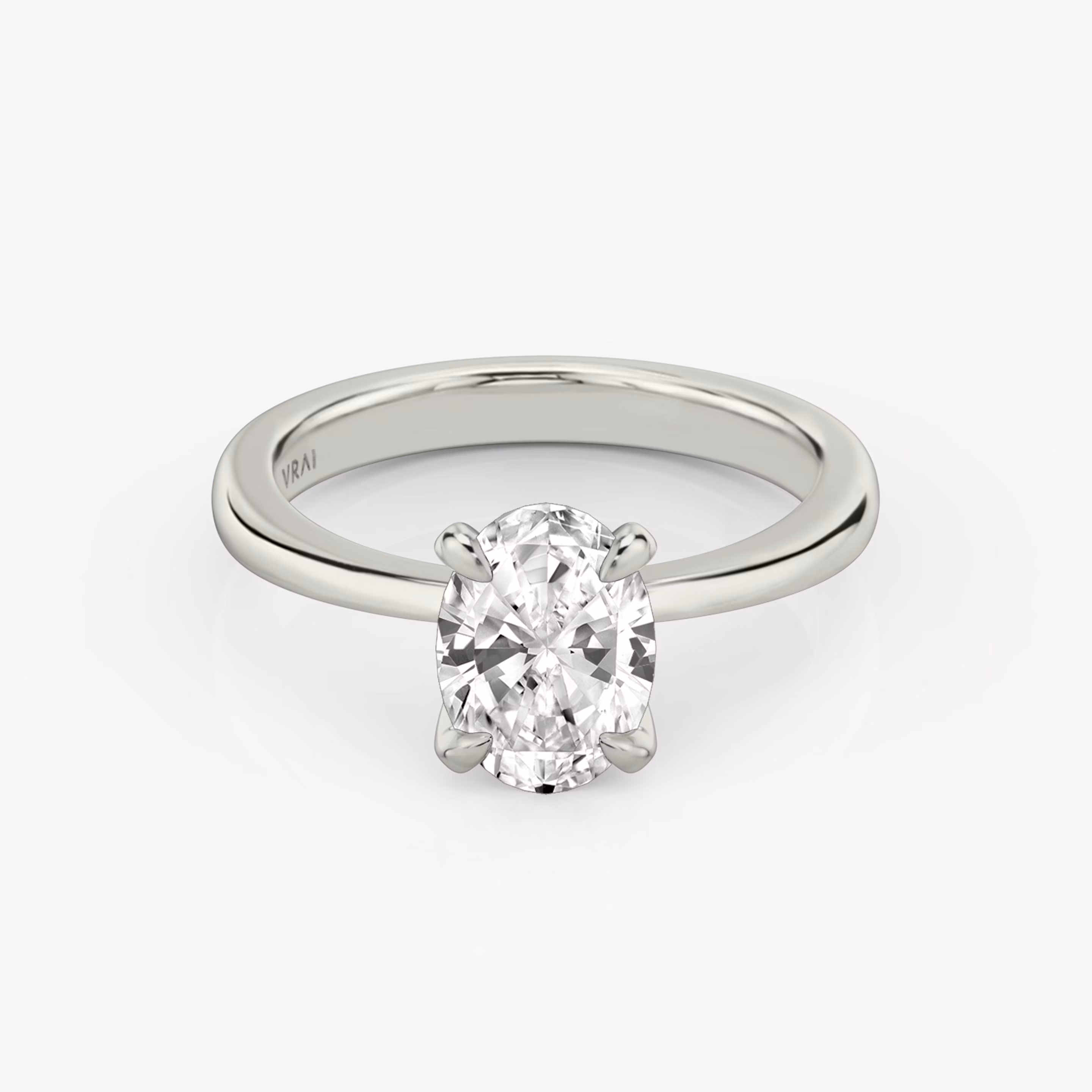 Tapered Classic Oval Engagement Ring