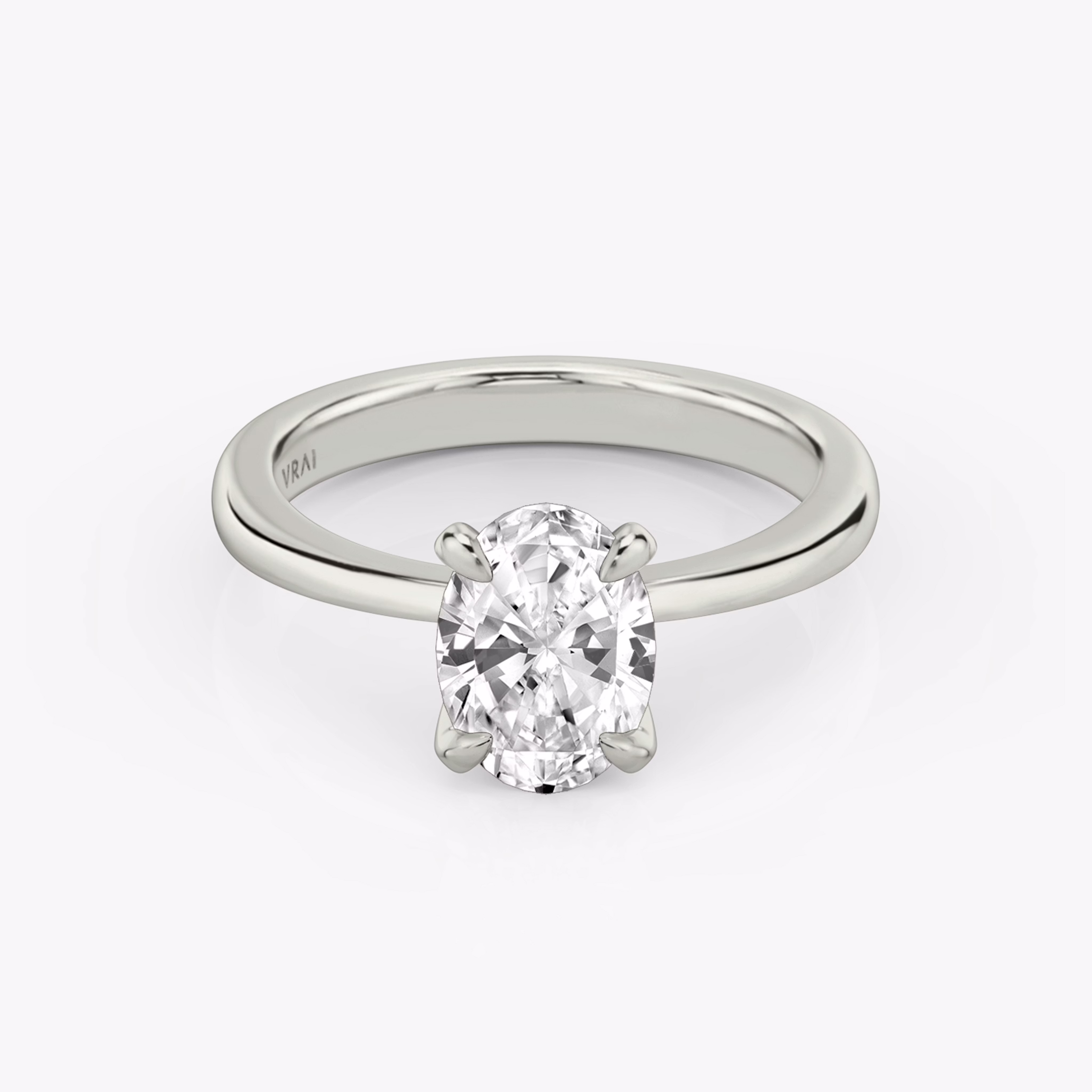 Tapered Classic Oval Engagement Ring