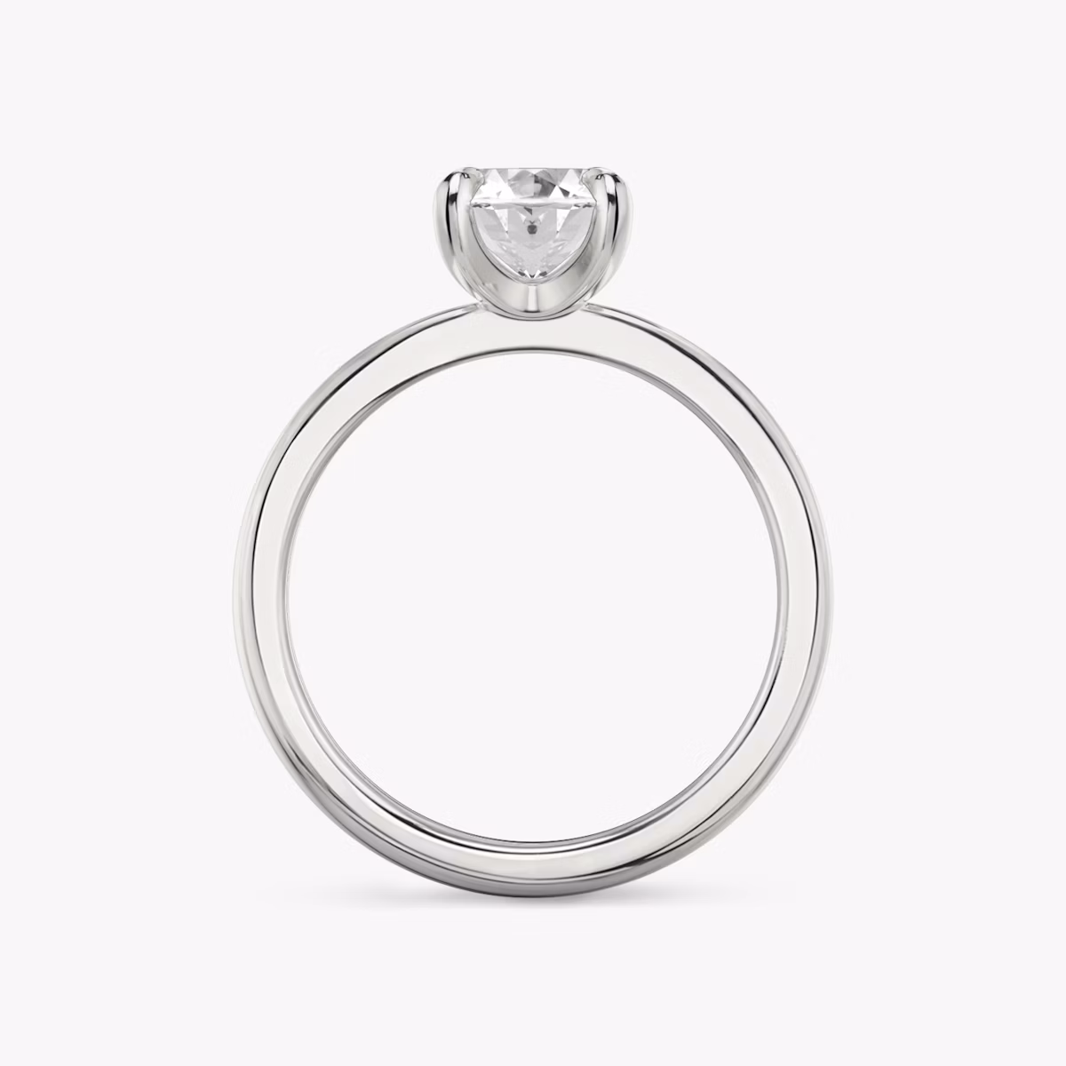 The Tapered Classic | Oval | Platinum | bandAccent: Plain | diamondOrientation: vertical | caratWeight: other