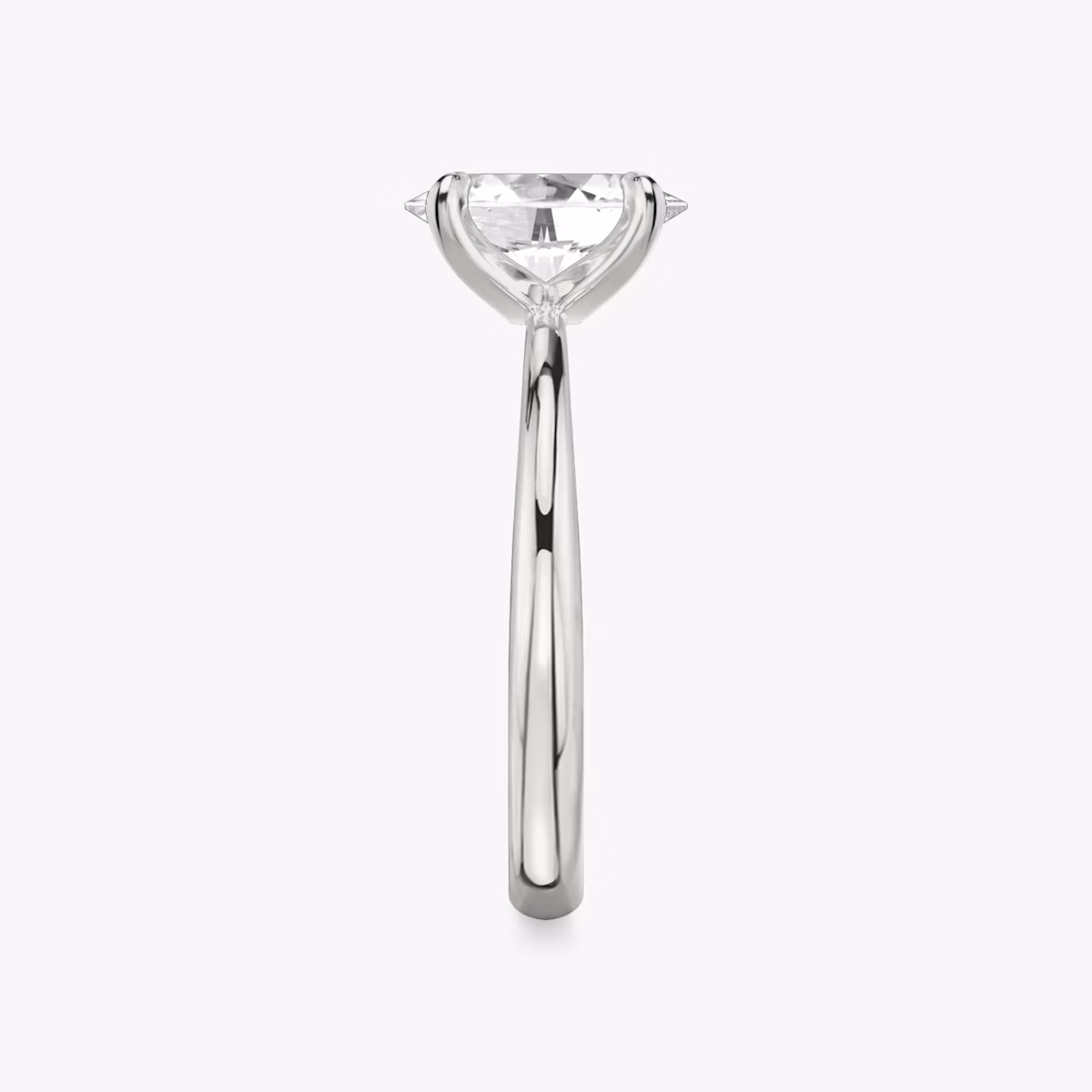 The Tapered Classic | Oval | Platinum | bandAccent: Plain | diamondOrientation: vertical | caratWeight: other