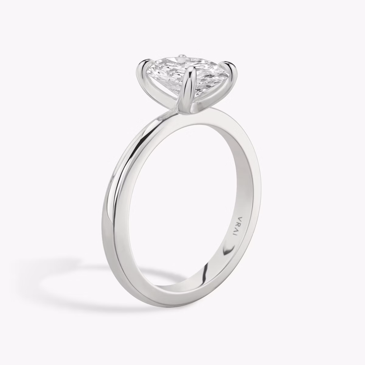 The Tapered Classic | Oval | Platinum | bandAccent: Plain | diamondOrientation: vertical | caratWeight: other