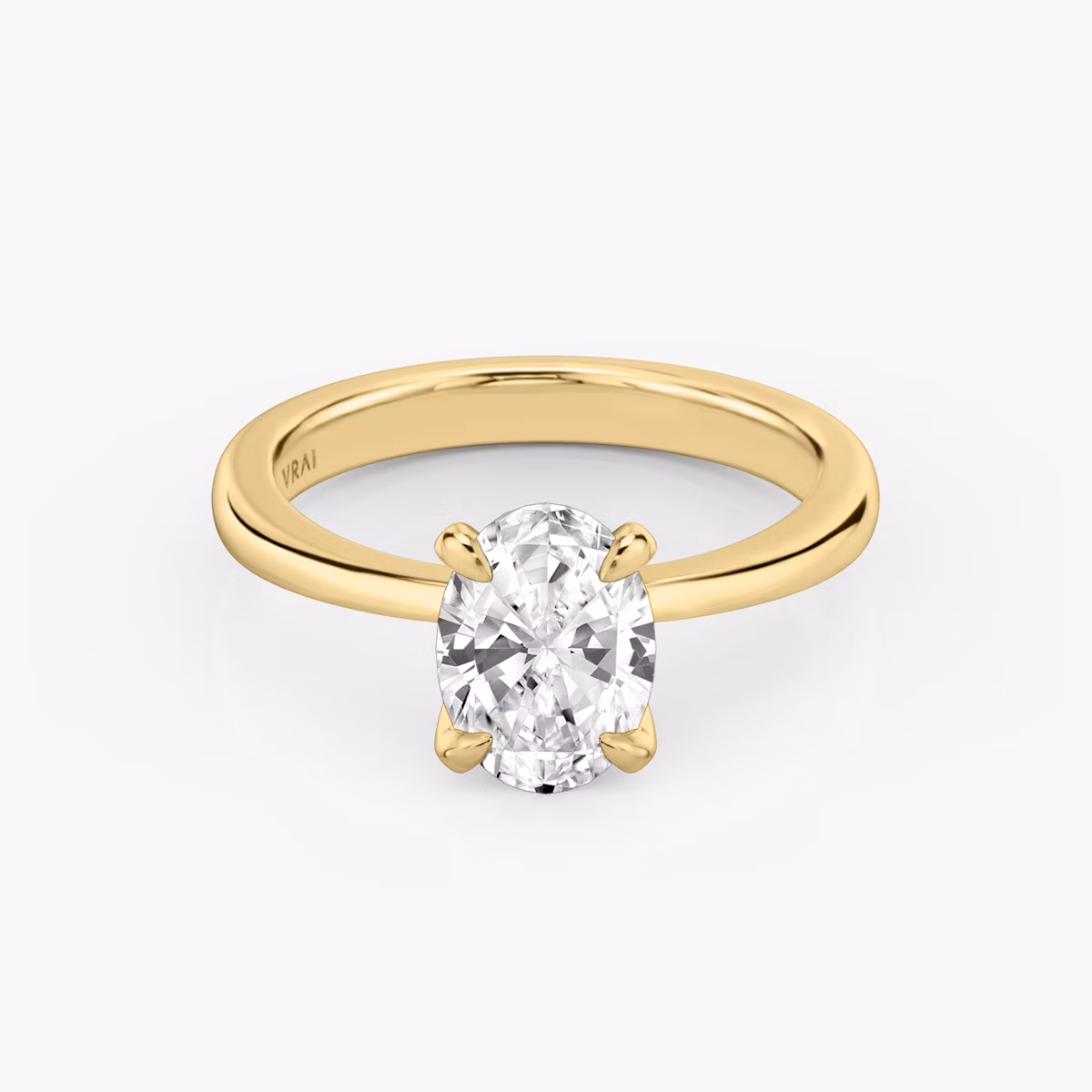 Tapered Classic | Oval | 18k | Gelbgold | bandAccent: Ohne Pavé-Besatz | diamondOrientation: vertical | caratWeight: other