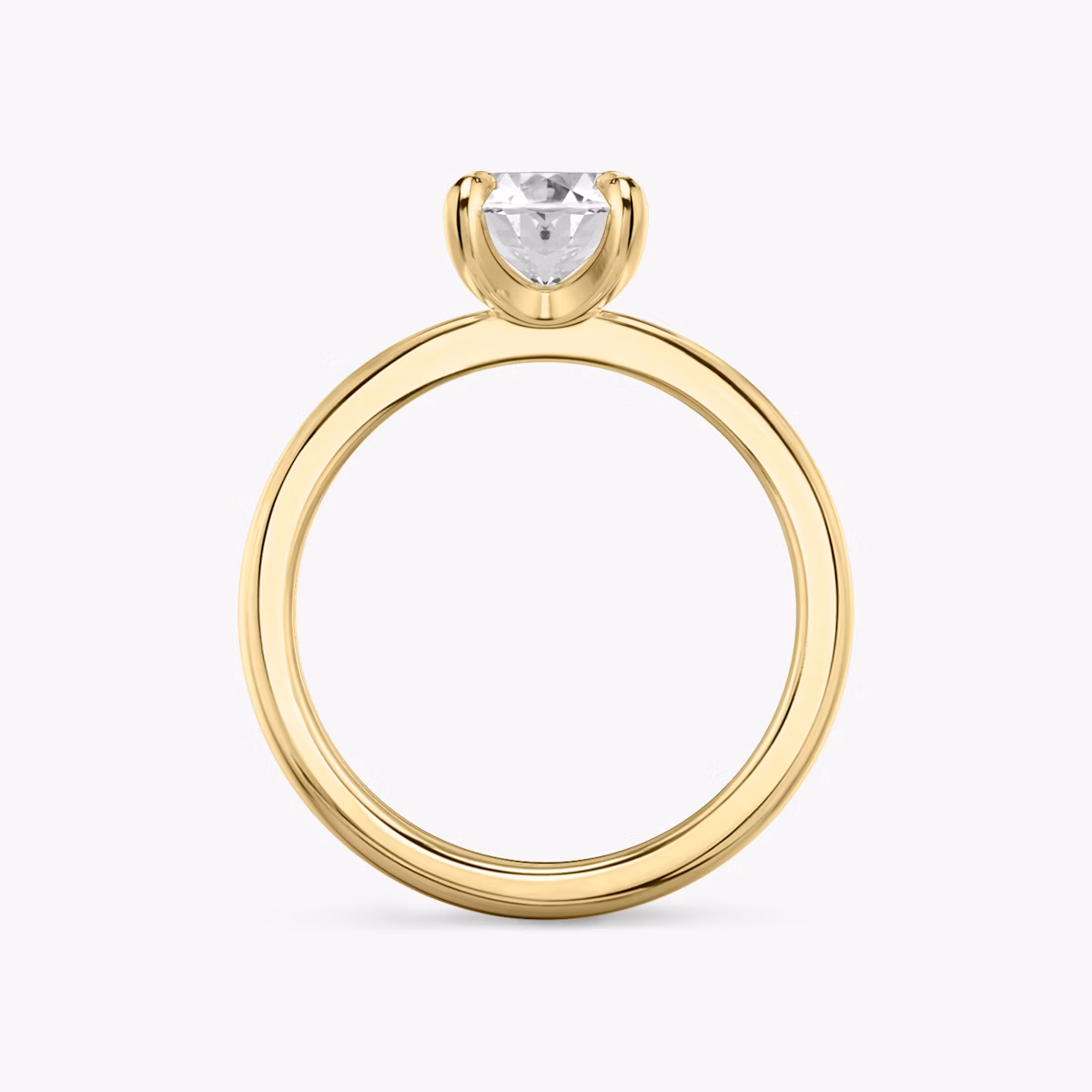 Tapered Classic | Oval | 18k | Gelbgold | bandAccent: Ohne Pavé-Besatz | diamondOrientation: vertical | caratWeight: other
