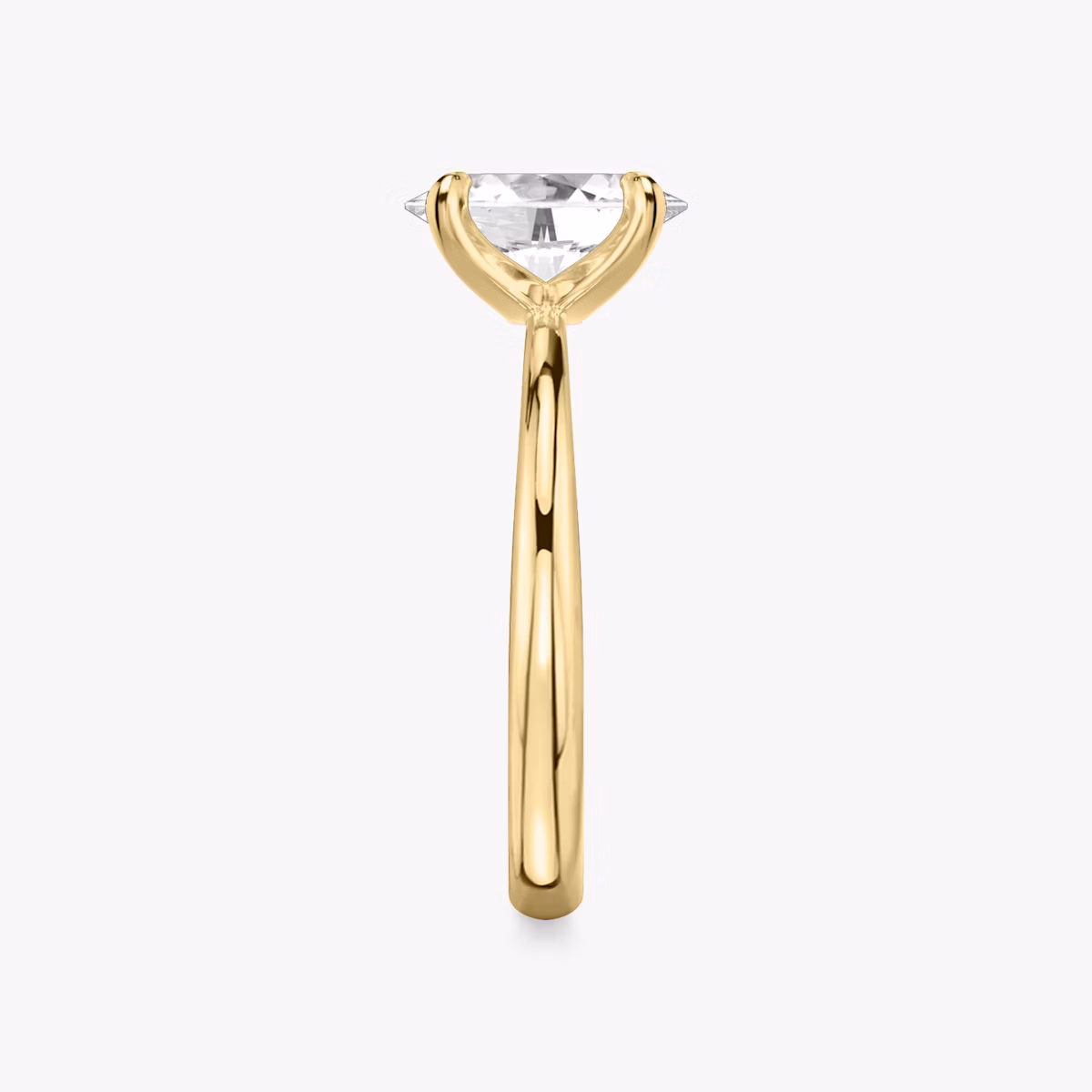 Tapered Classic | Oval | 18k | Gelbgold | bandAccent: Ohne Pavé-Besatz | diamondOrientation: vertical | caratWeight: other
