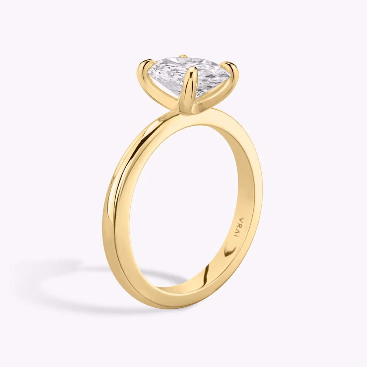 Tapered Classic | Oval | 18k | Gelbgold | bandAccent: Ohne Pavé-Besatz | diamondOrientation: vertical | caratWeight: other