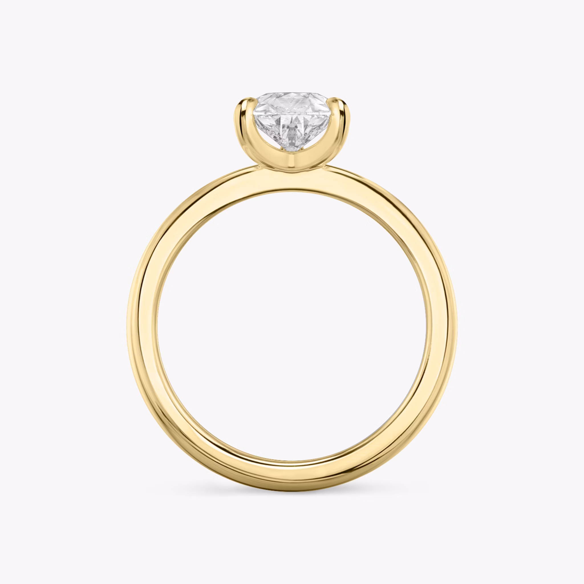 The Tapered Classic | Pear | 18k | Yellow Gold | bandAccent: Plain | diamondOrientation: vertical | caratWeight: other