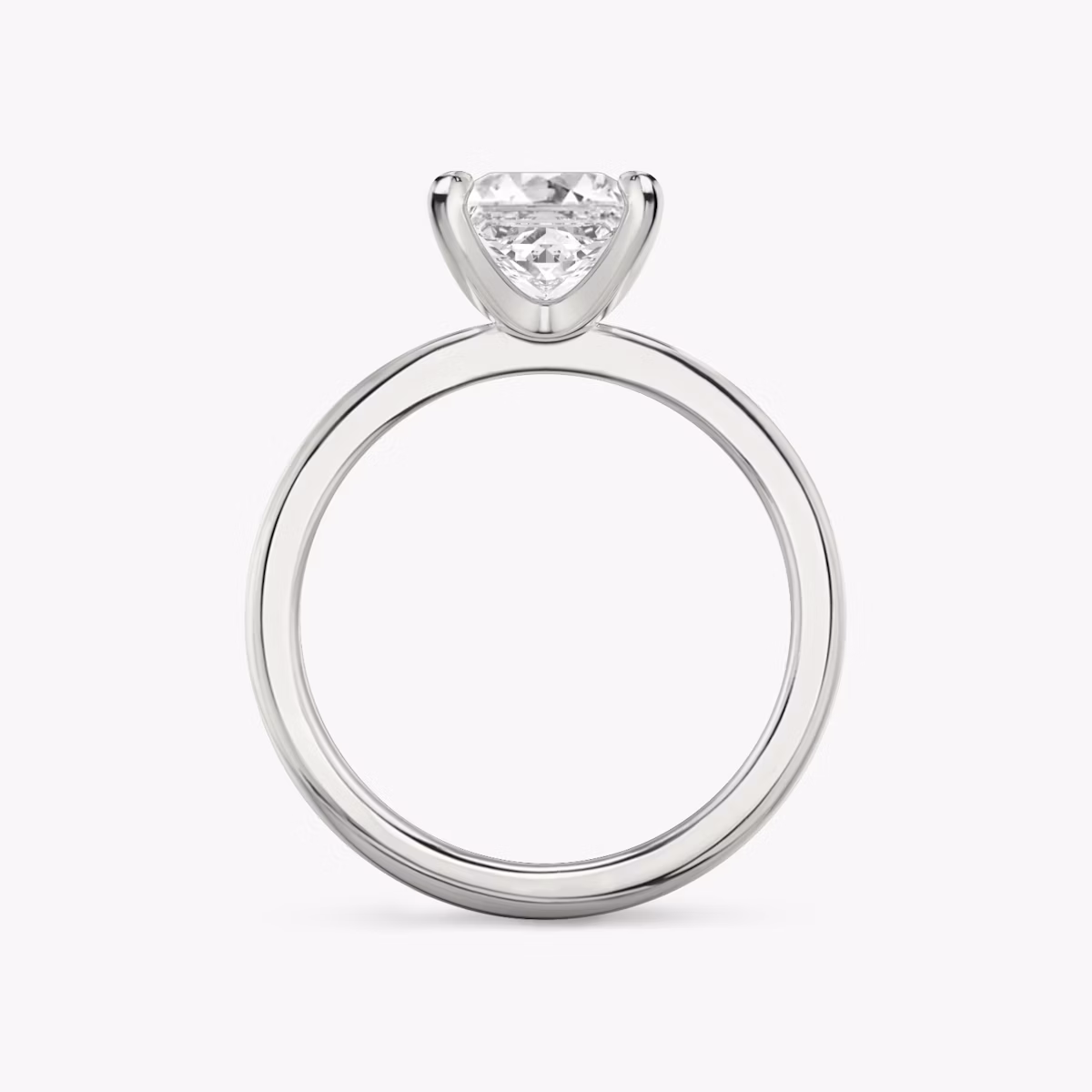 The Tapered Classic | Princess | 18k | White Gold | bandAccent: Plain | diamondOrientation: vertical | caratWeight: other