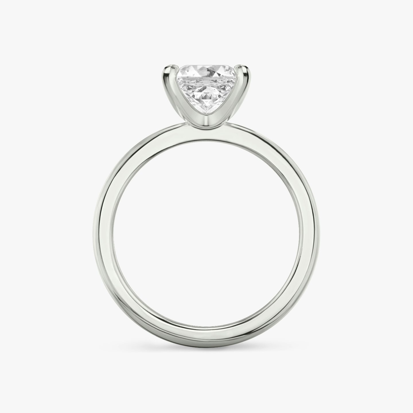 The Tapered Classic | Princess | 18k | White Gold | bandAccent: Plain | diamondOrientation: vertical | caratWeight: other
