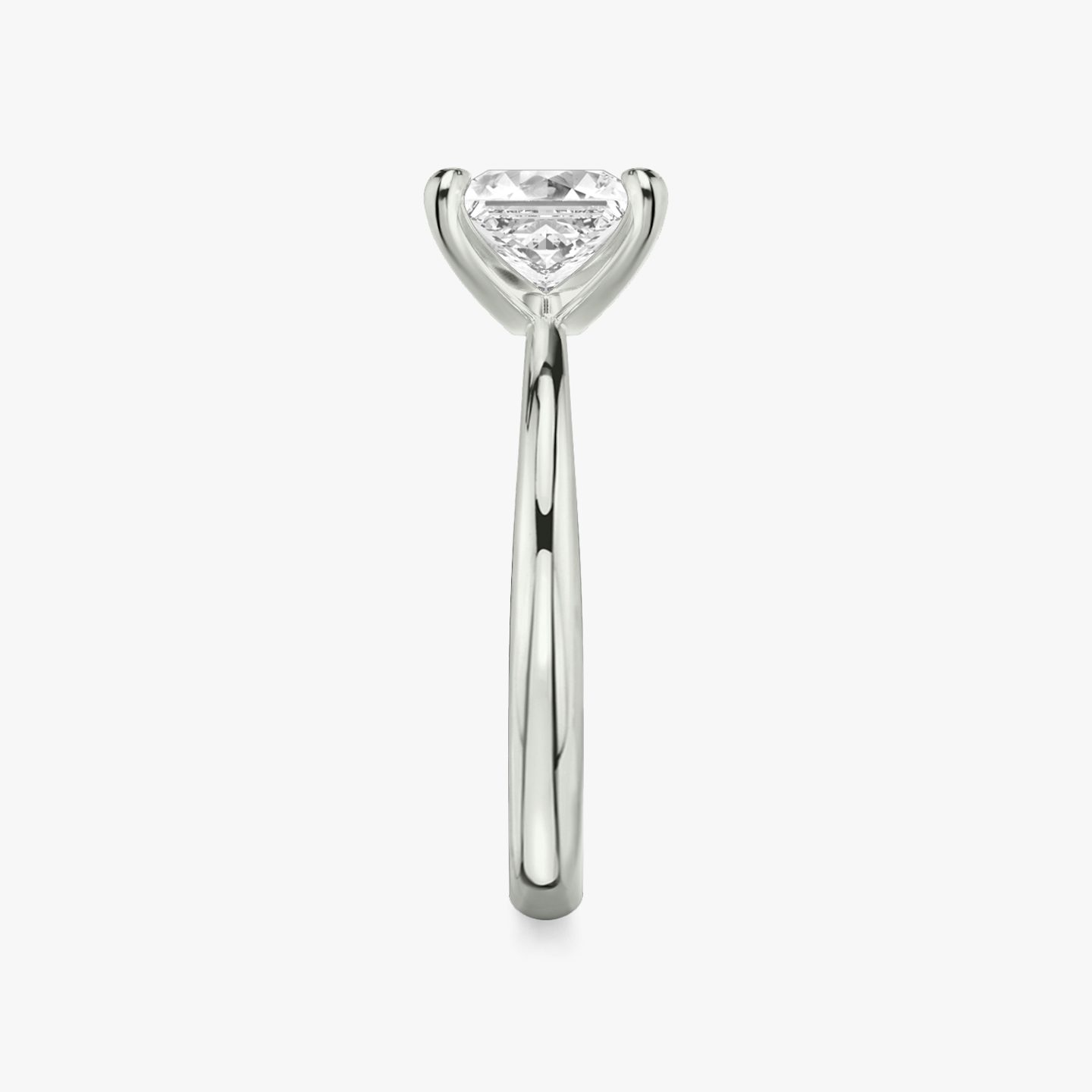 The Tapered Classic | Princess | 18k | White Gold | bandAccent: Plain | diamondOrientation: vertical | caratWeight: other