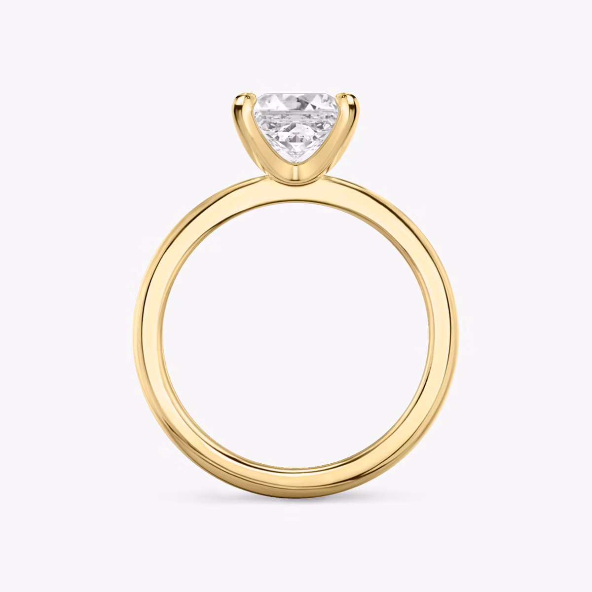 The Tapered Classic | Princess | 18k | Yellow Gold | bandAccent: Plain | diamondOrientation: vertical | caratWeight: other