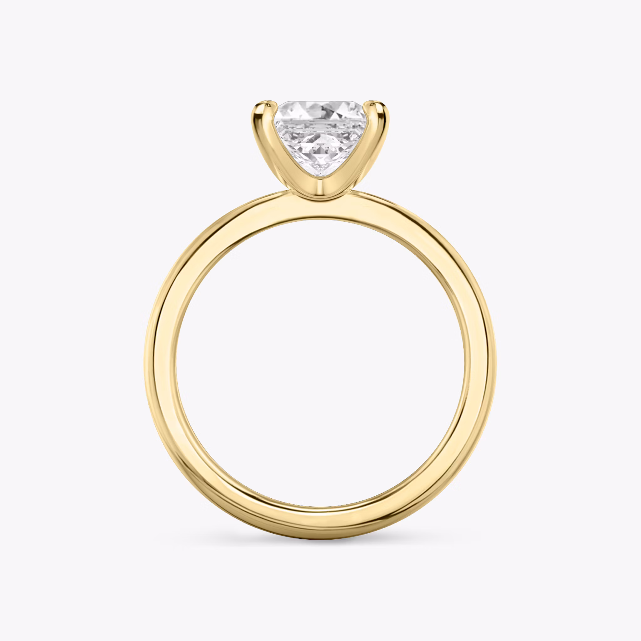 The Tapered Classic | Princess | 18k | Yellow Gold | bandAccent: Plain | diamondOrientation: vertical | caratWeight: other