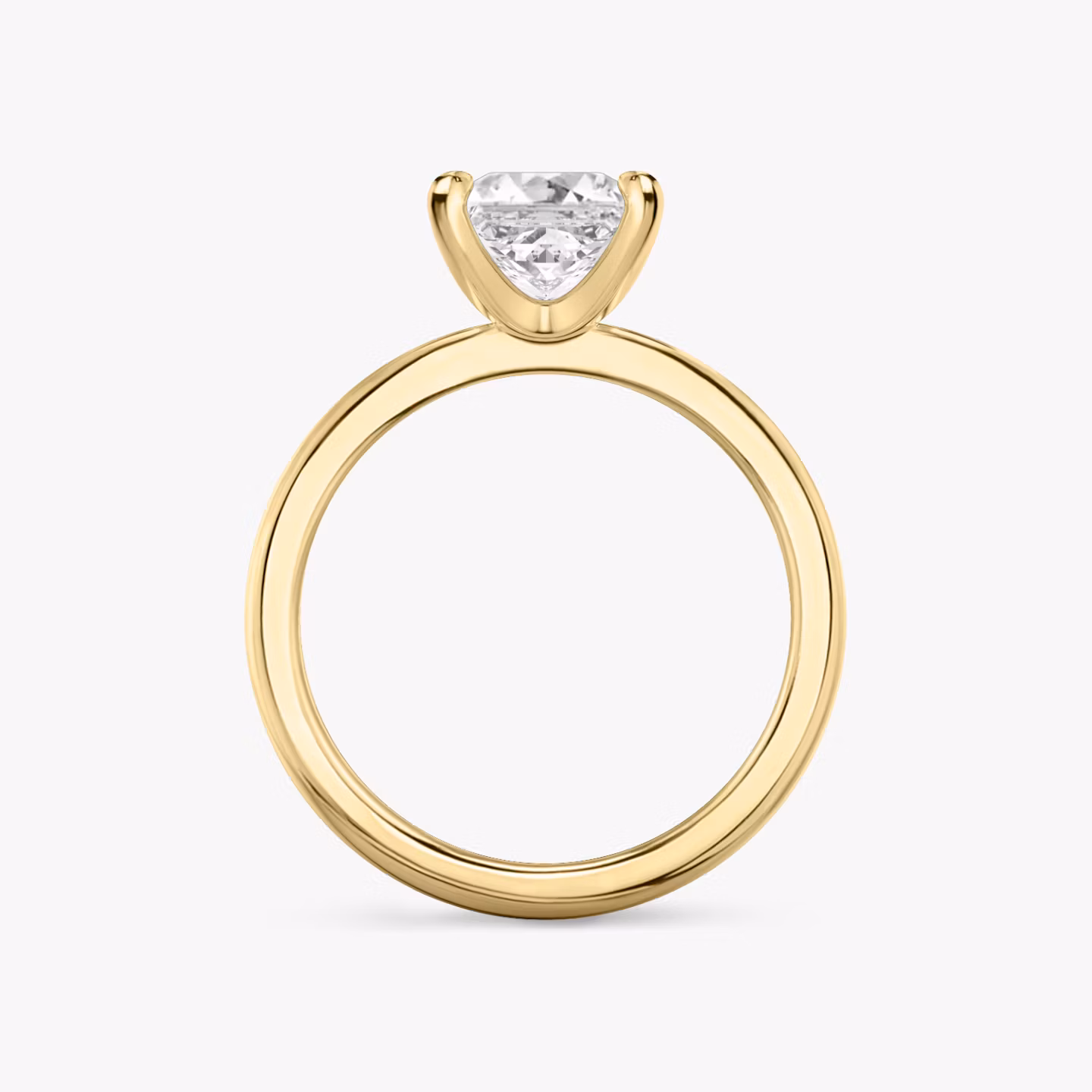 The Tapered Classic | Princess | 18k | Yellow Gold | bandAccent: Plain | diamondOrientation: vertical | caratWeight: other