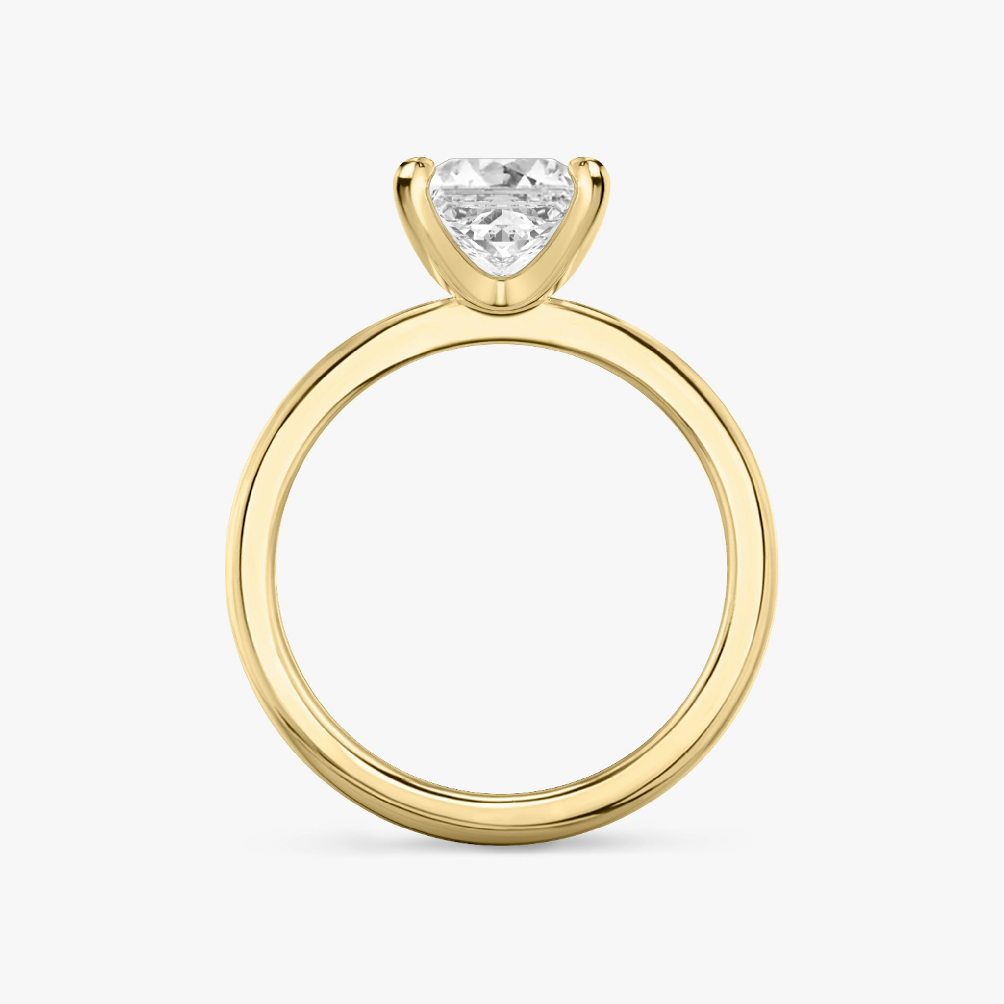 The Tapered Classic | Princess | 18k | Yellow Gold | bandAccent: Plain | diamondOrientation: vertical | caratWeight: other