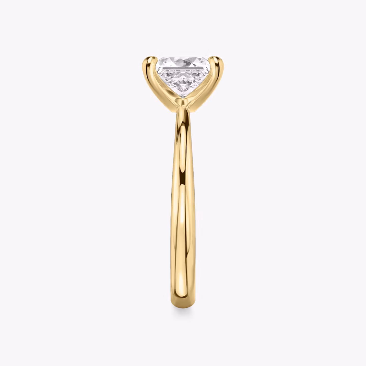 The Tapered Classic | Princess | 18k | Yellow Gold | bandAccent: Plain | diamondOrientation: vertical | caratWeight: other