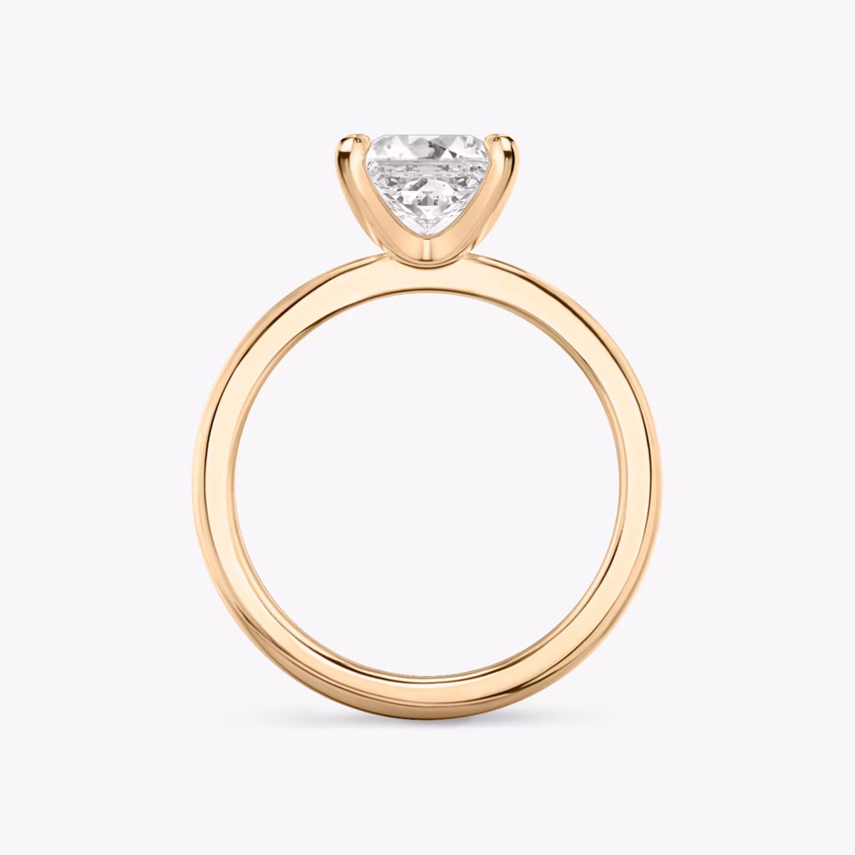 The Tapered Classic | Princess | 14k | Rose Gold | bandAccent: Plain | diamondOrientation: vertical | caratWeight: other