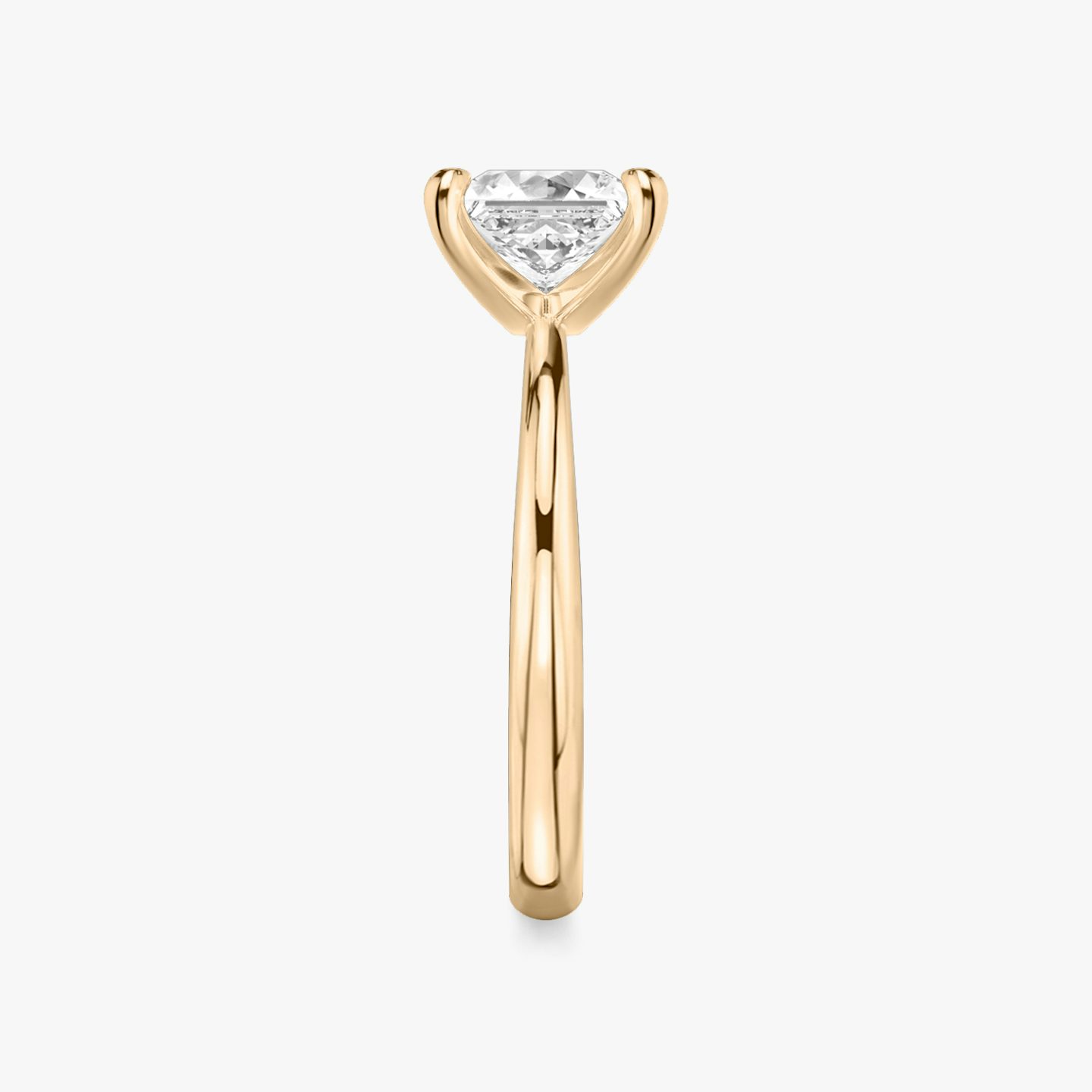 The Tapered Classic | Princess | 14k | Rose Gold | bandAccent: Plain | diamondOrientation: vertical | caratWeight: other