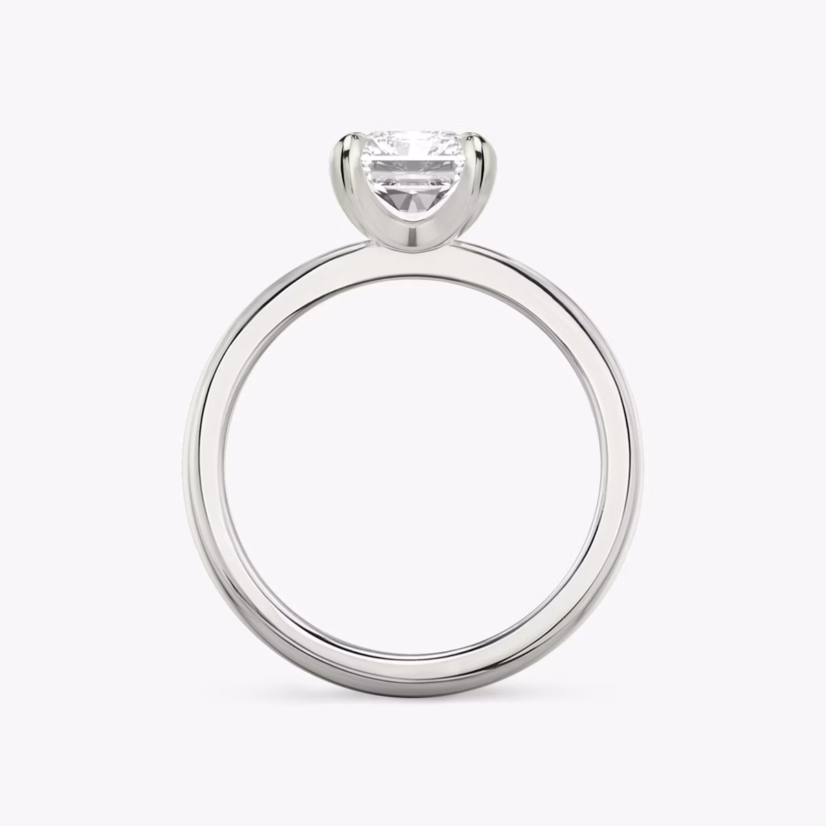 The Tapered Classic | Radiant | Platinum | bandAccent: Plain | diamondOrientation: vertical | caratWeight: other