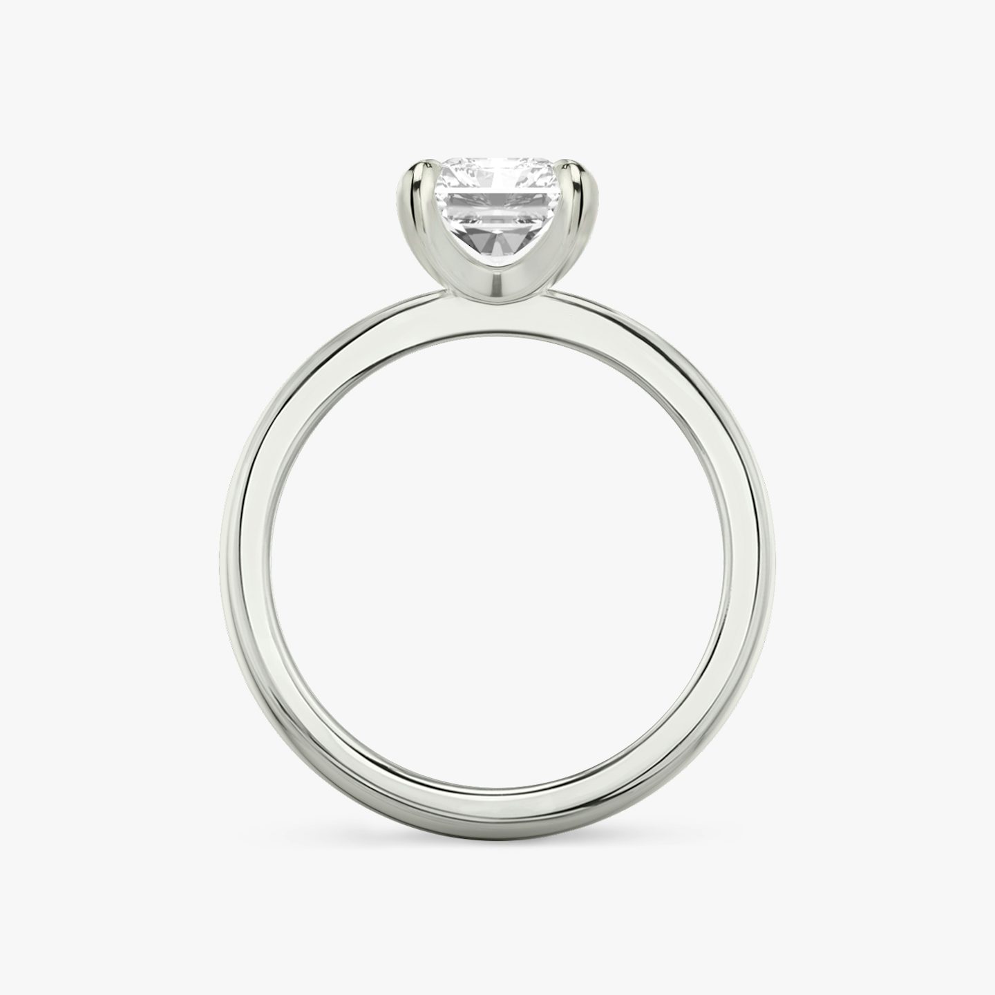 Tapered Classic | Radiant | 18k | Weißgold | bandAccent: Ohne Pavé-Besatz | diamondOrientation: vertical | caratWeight: other