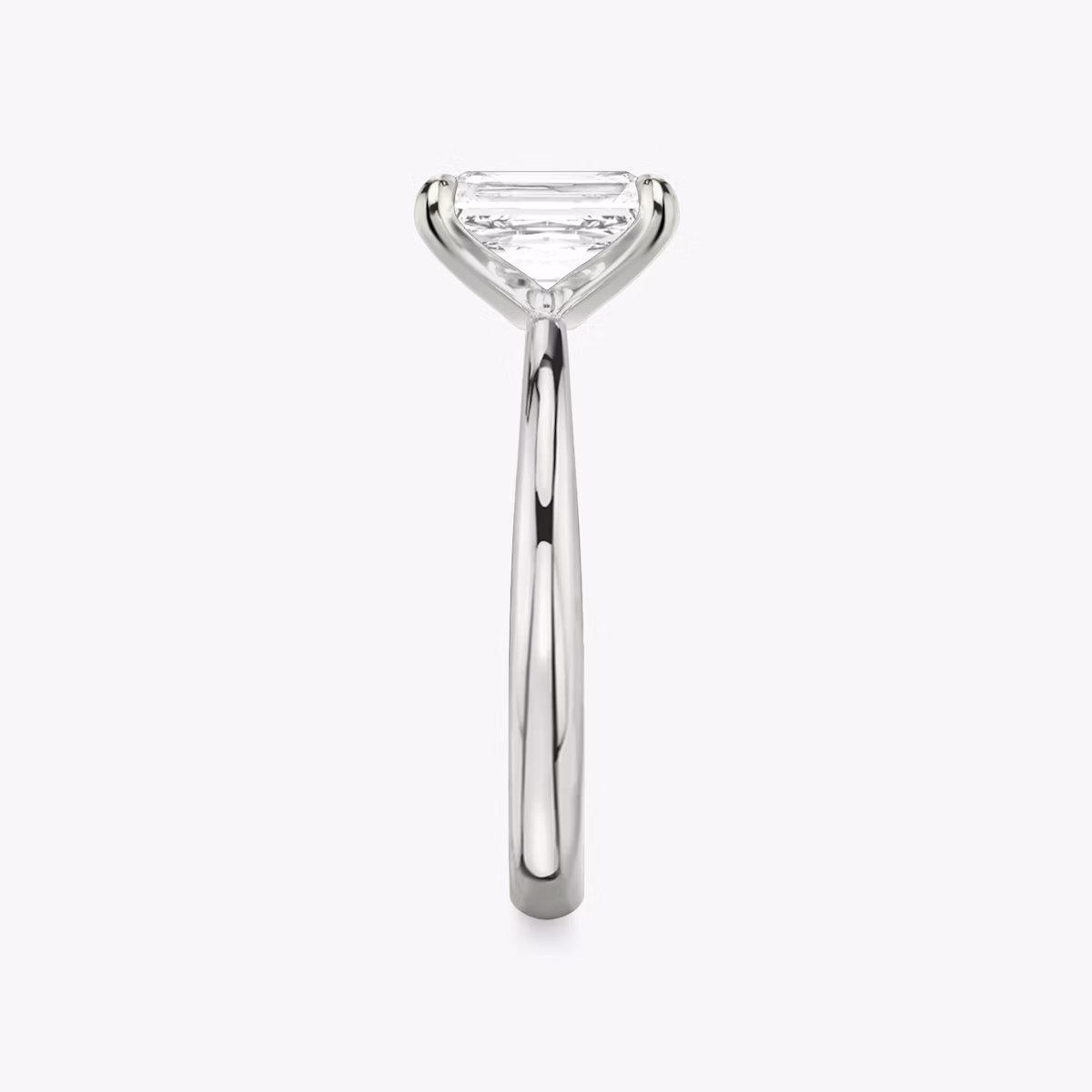 The Tapered Classic | Radiant | Platinum | bandAccent: Plain | diamondOrientation: vertical | caratWeight: other