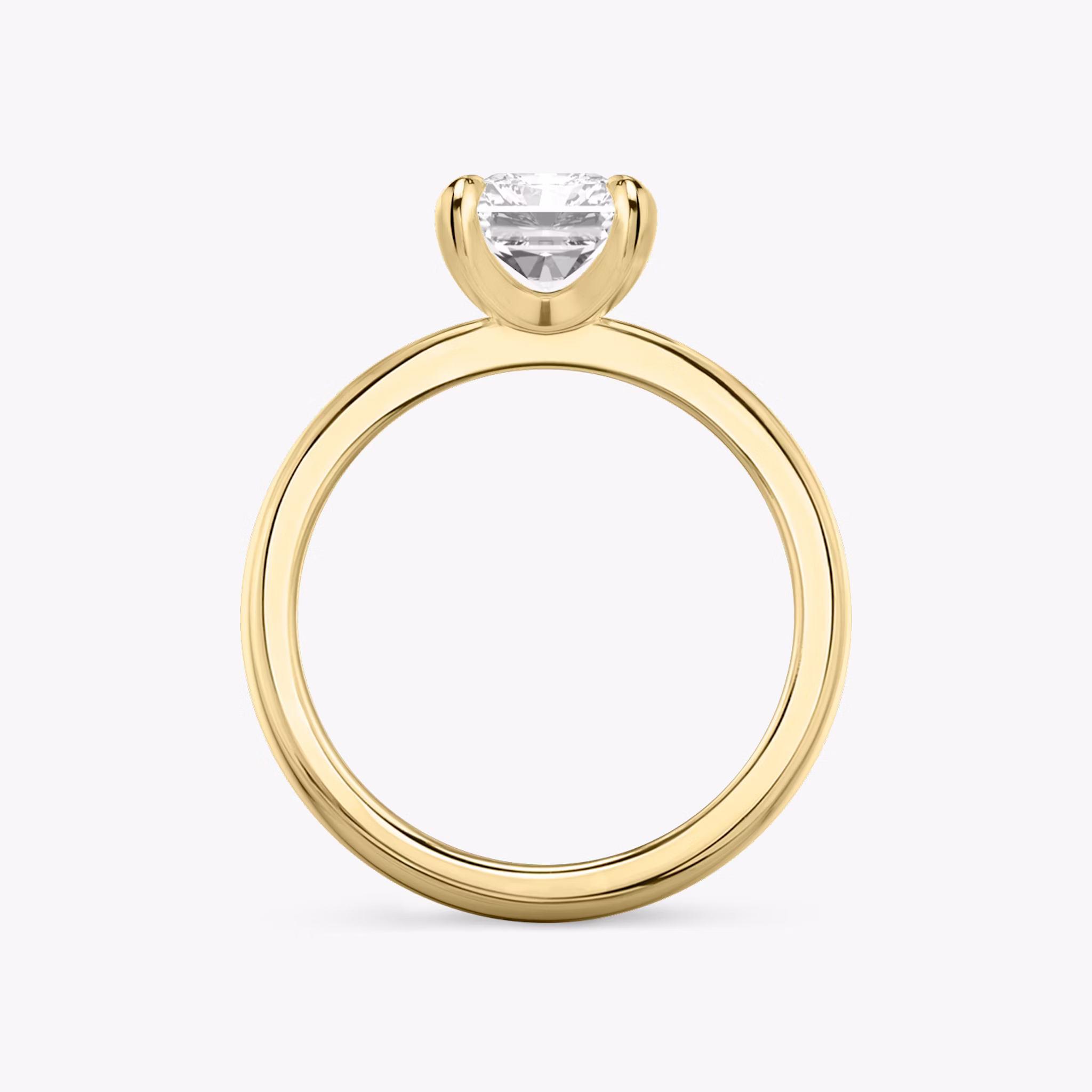 The Tapered Classic | Radiant | 18k | Yellow Gold | bandAccent: Plain | diamondOrientation: vertical | caratWeight: other