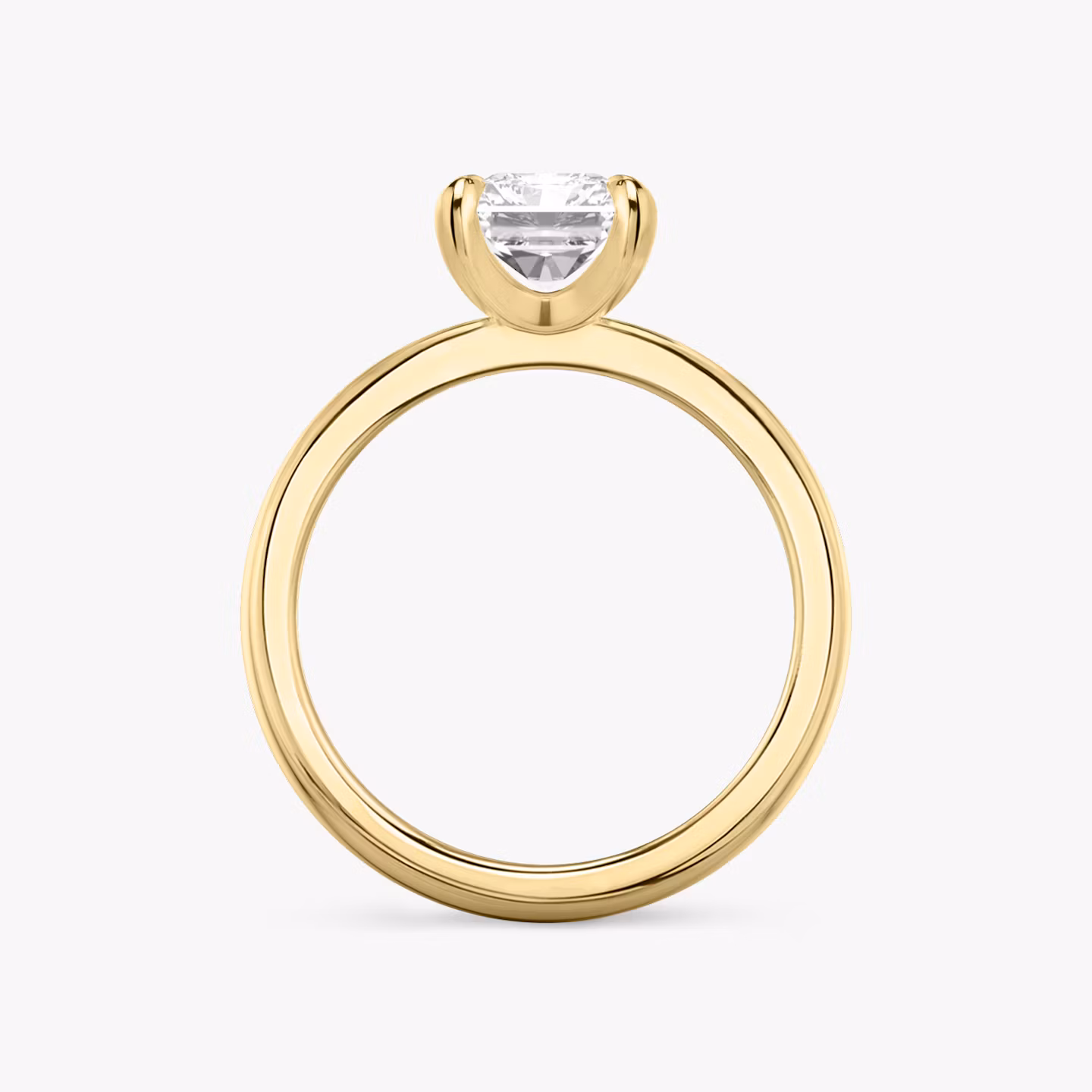 Bague de fiançailles Tapered Classic | Radiant | 18k | Or jaune | bandAccent: Simple | diamondOrientation: vertical | caratWeight: other