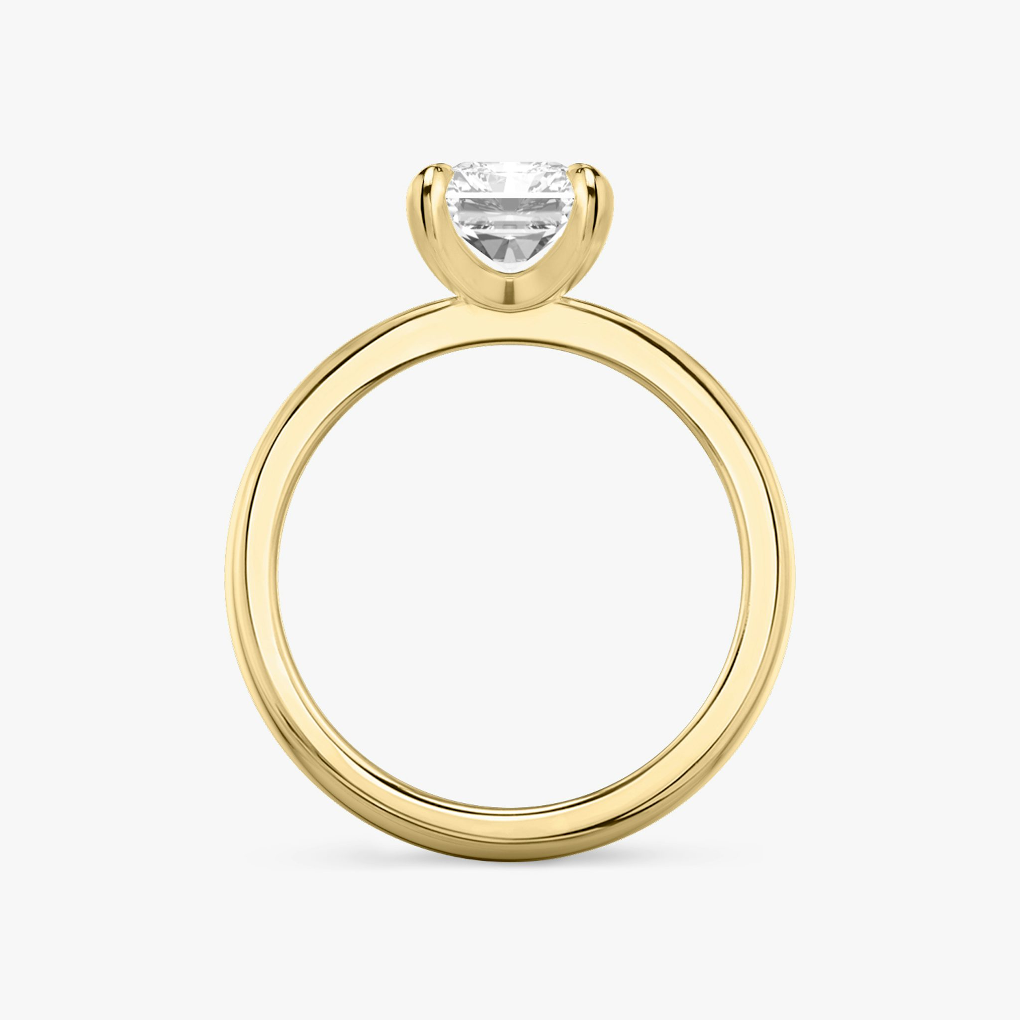 The Tapered Classic | Radiant | 18k | Yellow Gold | bandAccent: Plain | diamondOrientation: vertical | caratWeight: other