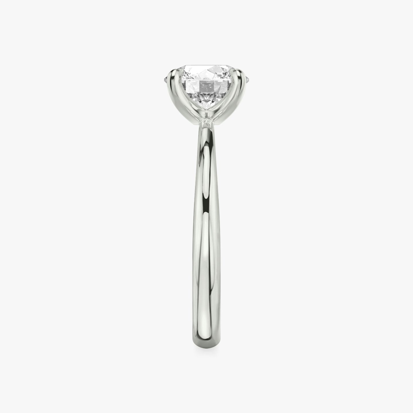 The Tapered Classic | Round Brilliant | 18k | White Gold | bandAccent: Plain | caratWeight: 1.5ct | diamondOrientation: vertical