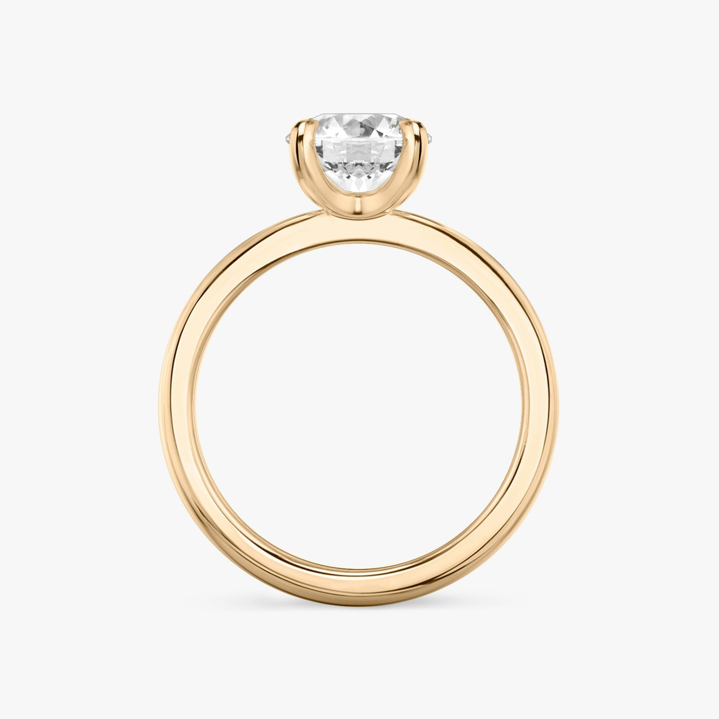 The Tapered Classic | Round Brilliant | 14k | Rose Gold | bandAccent: Plain | caratWeight: 1.0ct | diamondOrientation: vertical