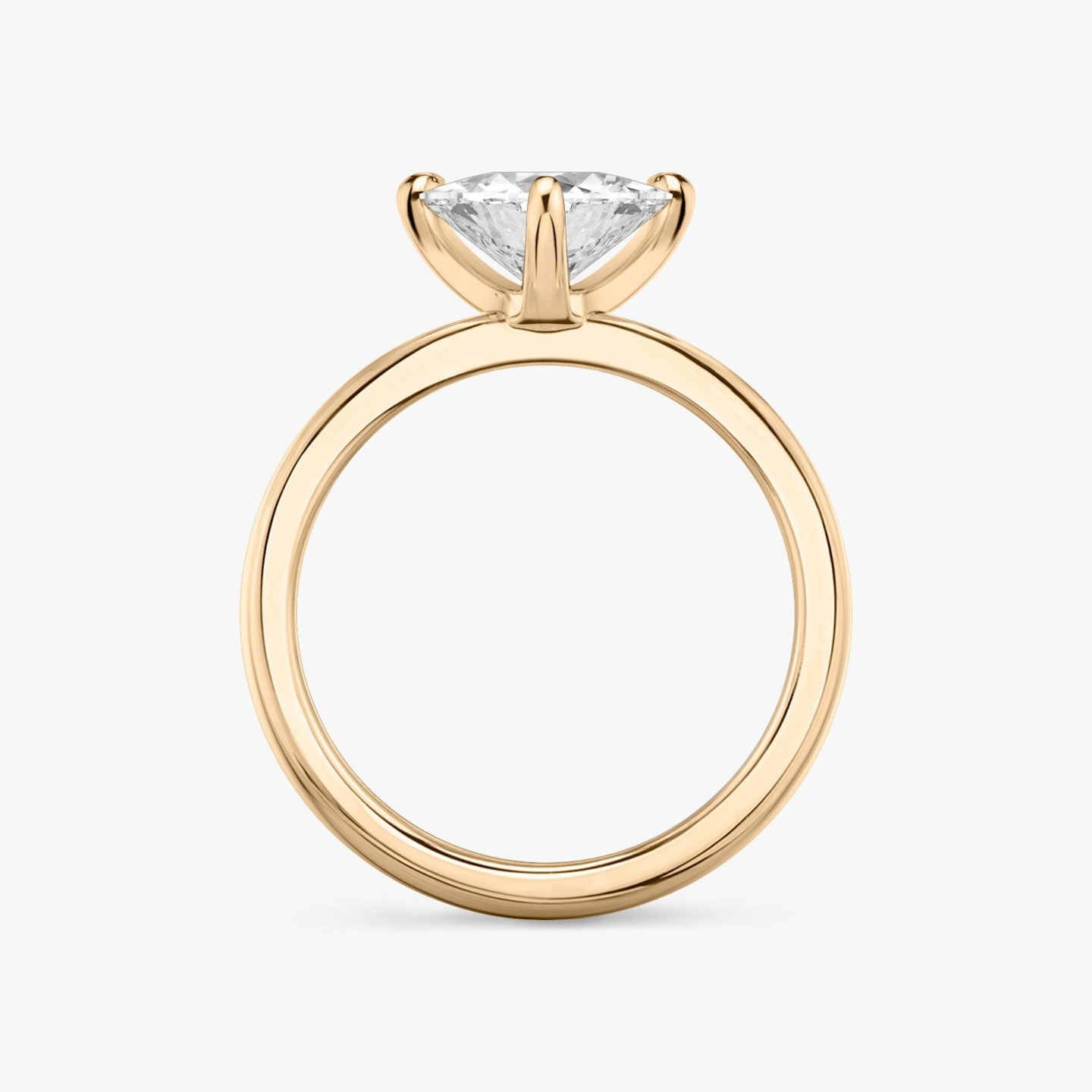The Tapered Classic | Trillion | 14k | Rose Gold | bandAccent: Plain | diamondOrientation: vertical | caratWeight: other