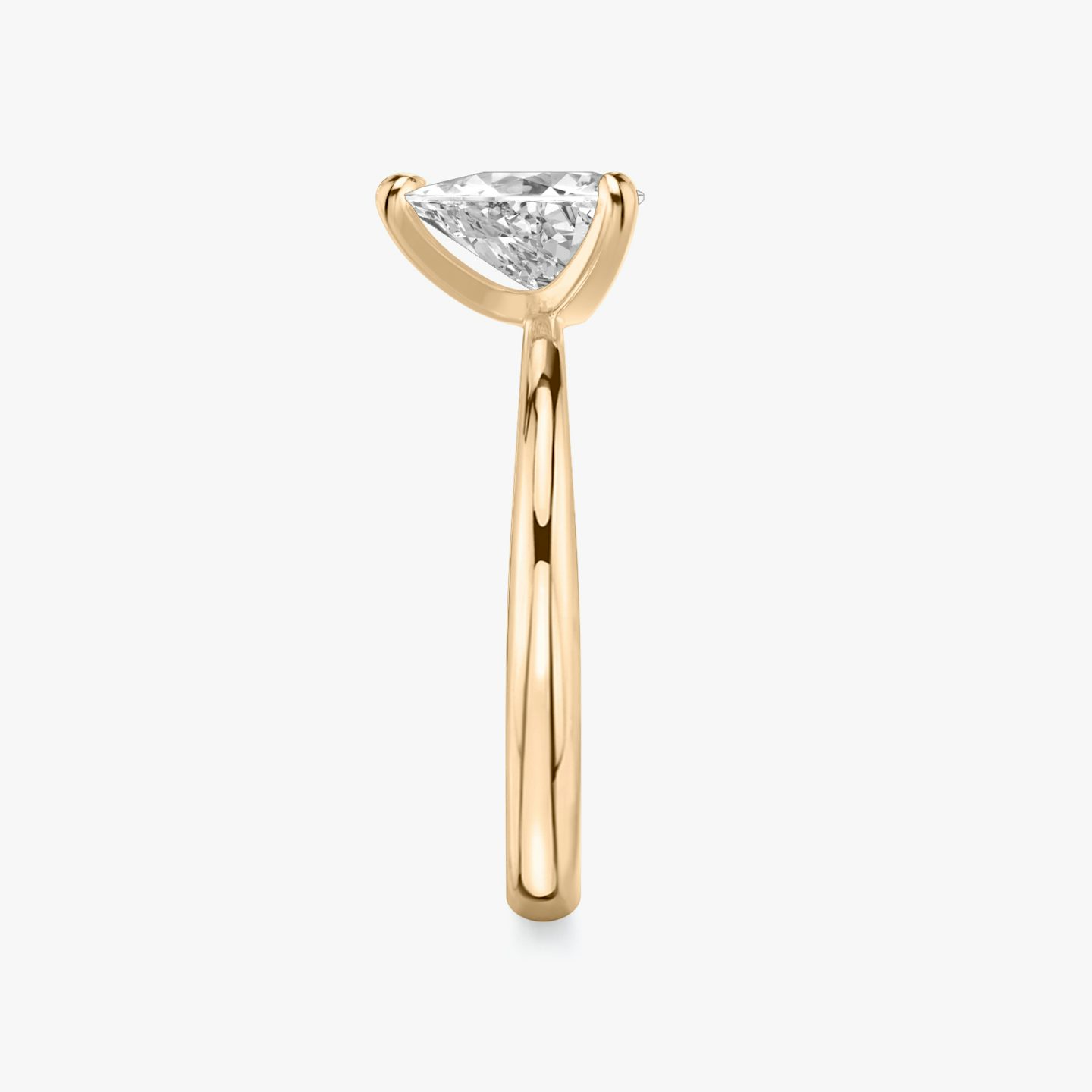 The Tapered Classic | Trillion | 14k | Rose Gold | bandAccent: Plain | diamondOrientation: vertical | caratWeight: other