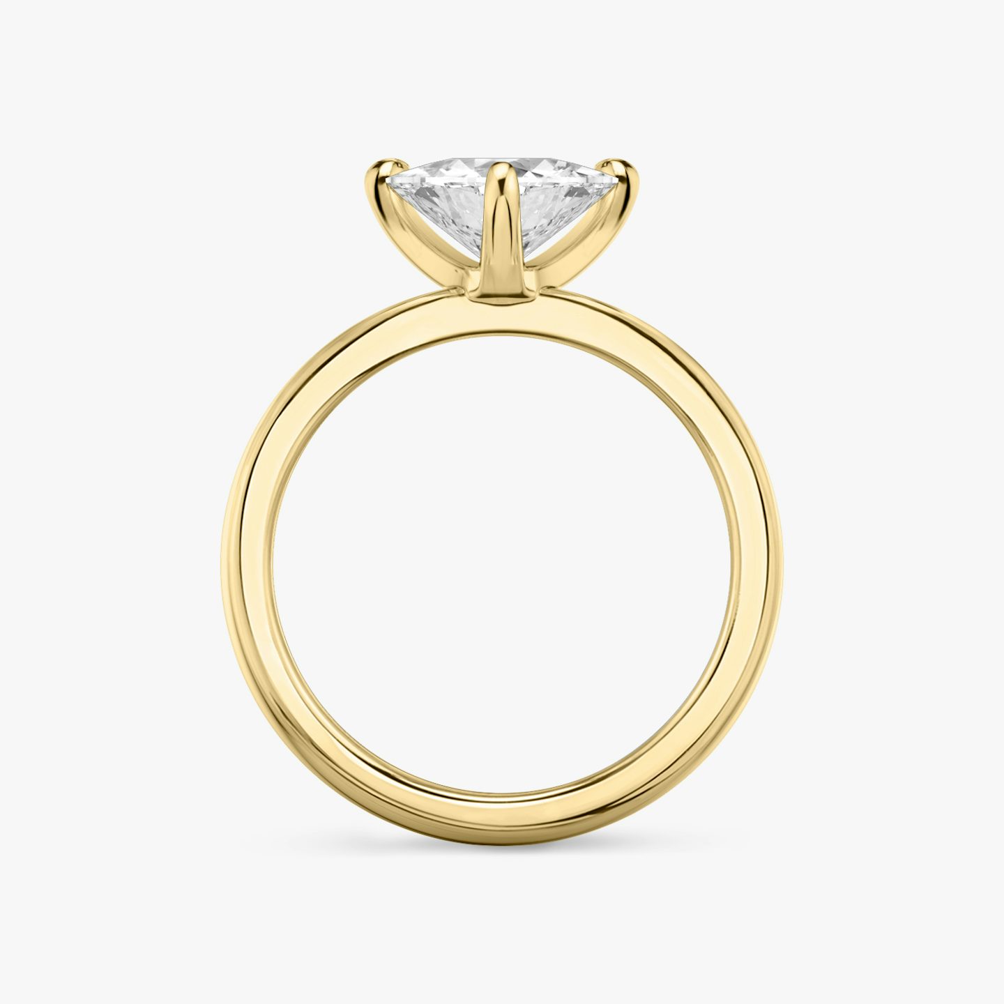 The Tapered Classic | Trillion | 18k | Yellow Gold | bandAccent: Plain | diamondOrientation: vertical | caratWeight: other