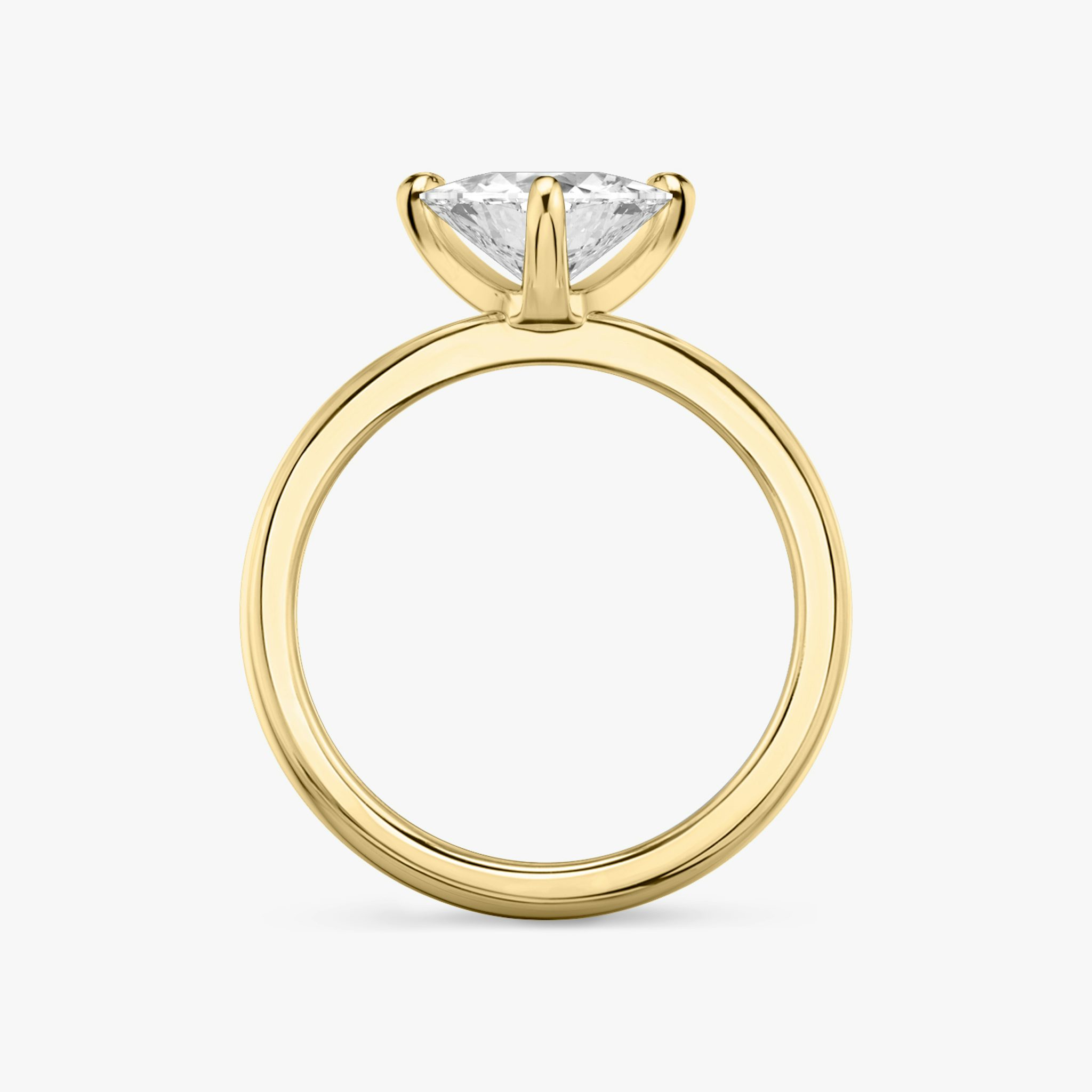 The Tapered Classic | Trillion | 18k | Yellow Gold | bandAccent: Plain | diamondOrientation: vertical | caratWeight: other