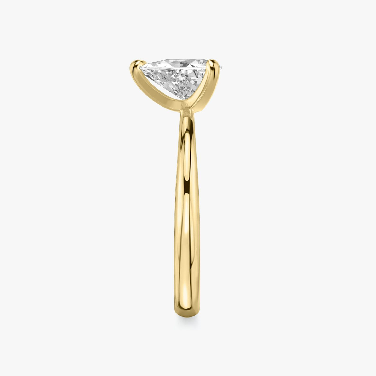 The Tapered Classic | Trillion | 18k | Yellow Gold | bandAccent: Plain | diamondOrientation: vertical | caratWeight: other