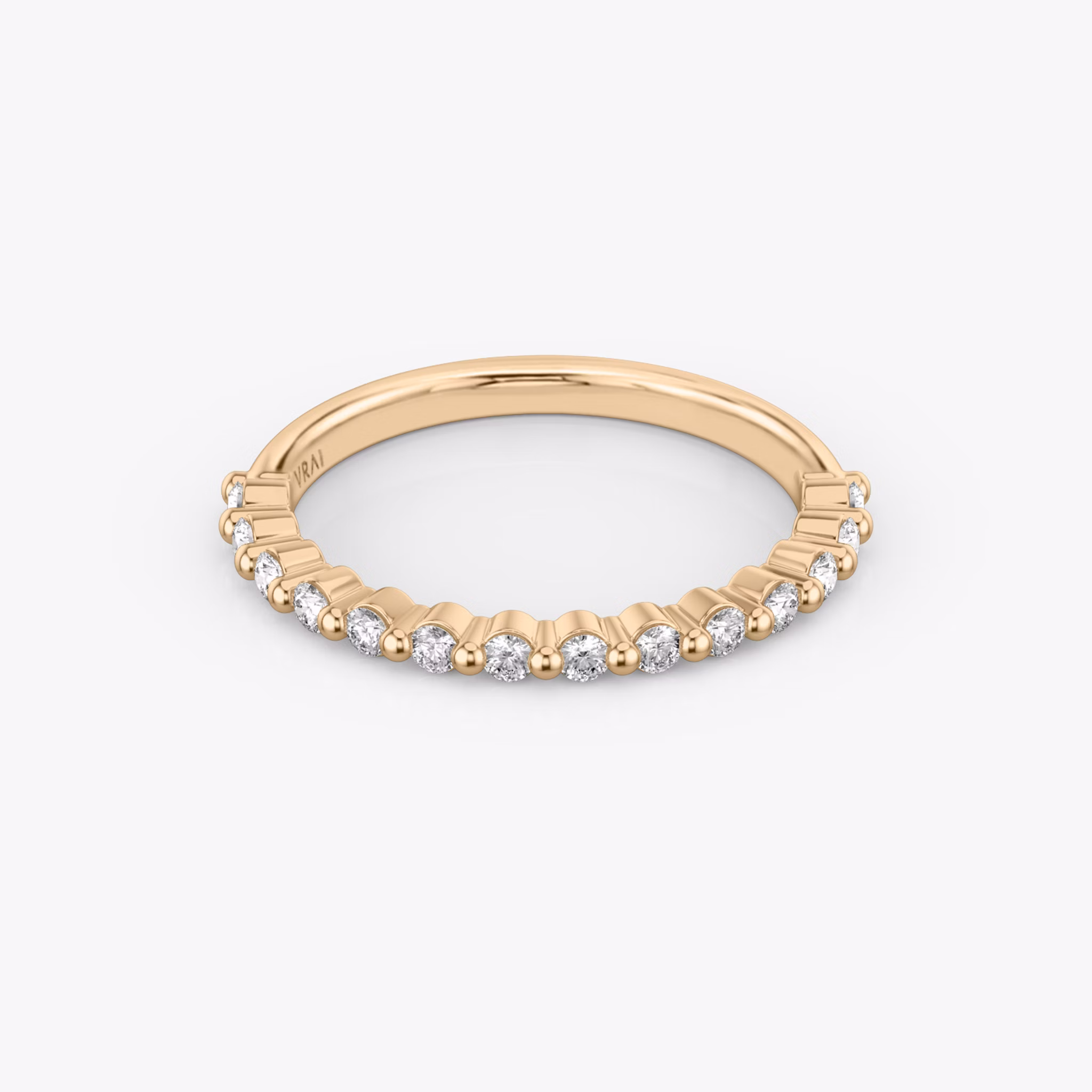 The Single Shared Prong Band | 14k | Rose Gold | bandVersion: original