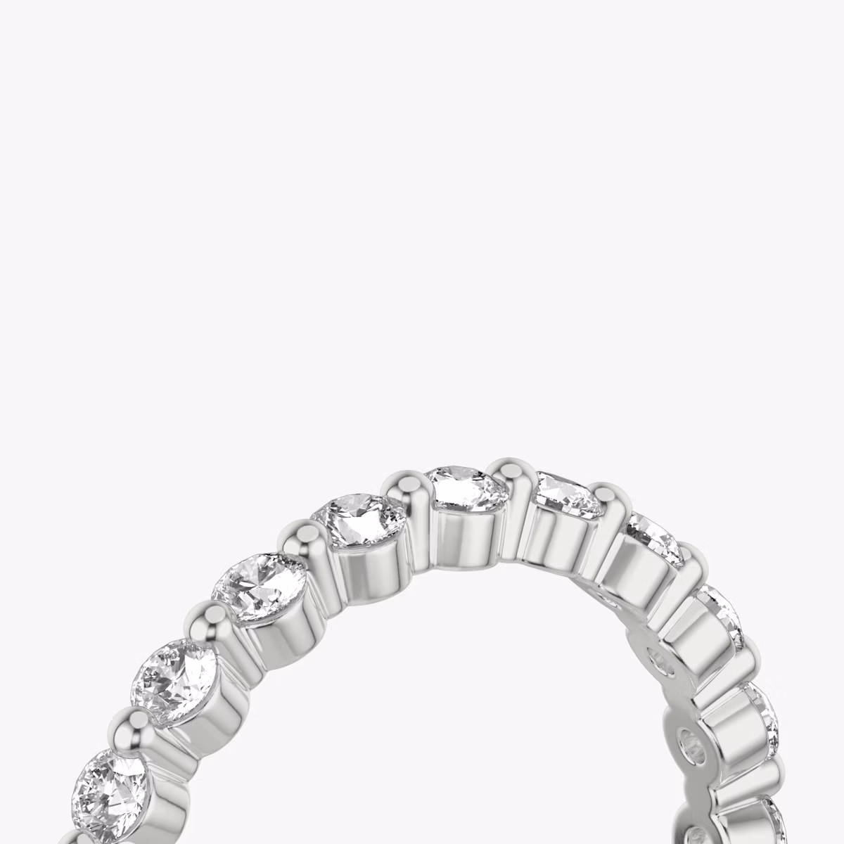 The Single Shared Prong Band | 18k | White Gold | bandVersion: large
