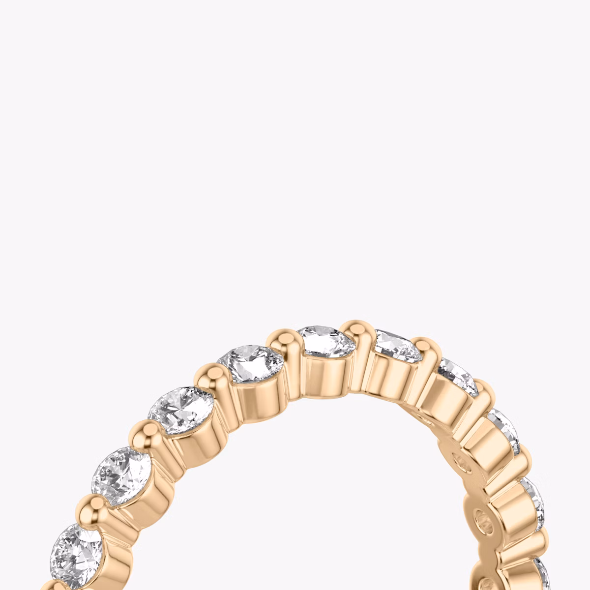 The Single Shared Prong Band | 14k | Rose Gold | bandVersion: large