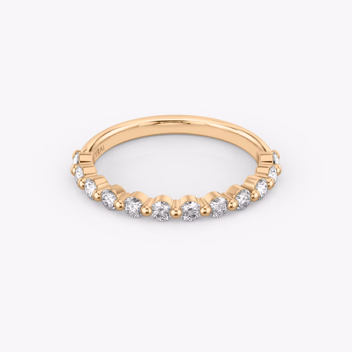 The Single Shared Prong Band | 14k | Rose Gold | bandVersion: large